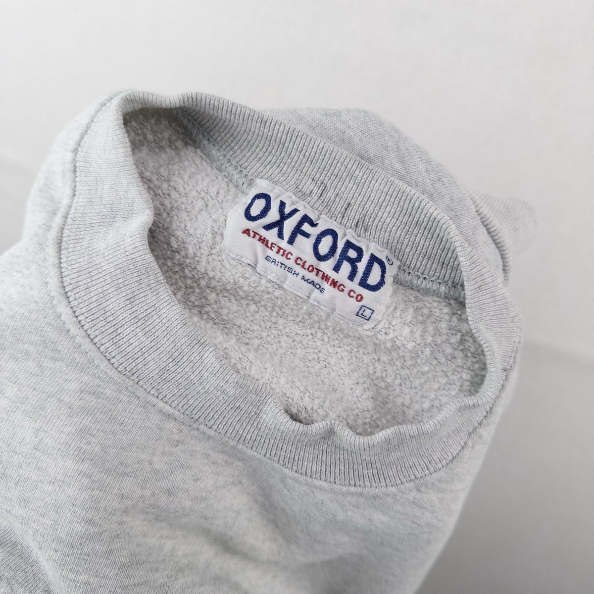 80’s Vtg Oxford University Embroidered Crest Crown Sweatshirt England Gray L