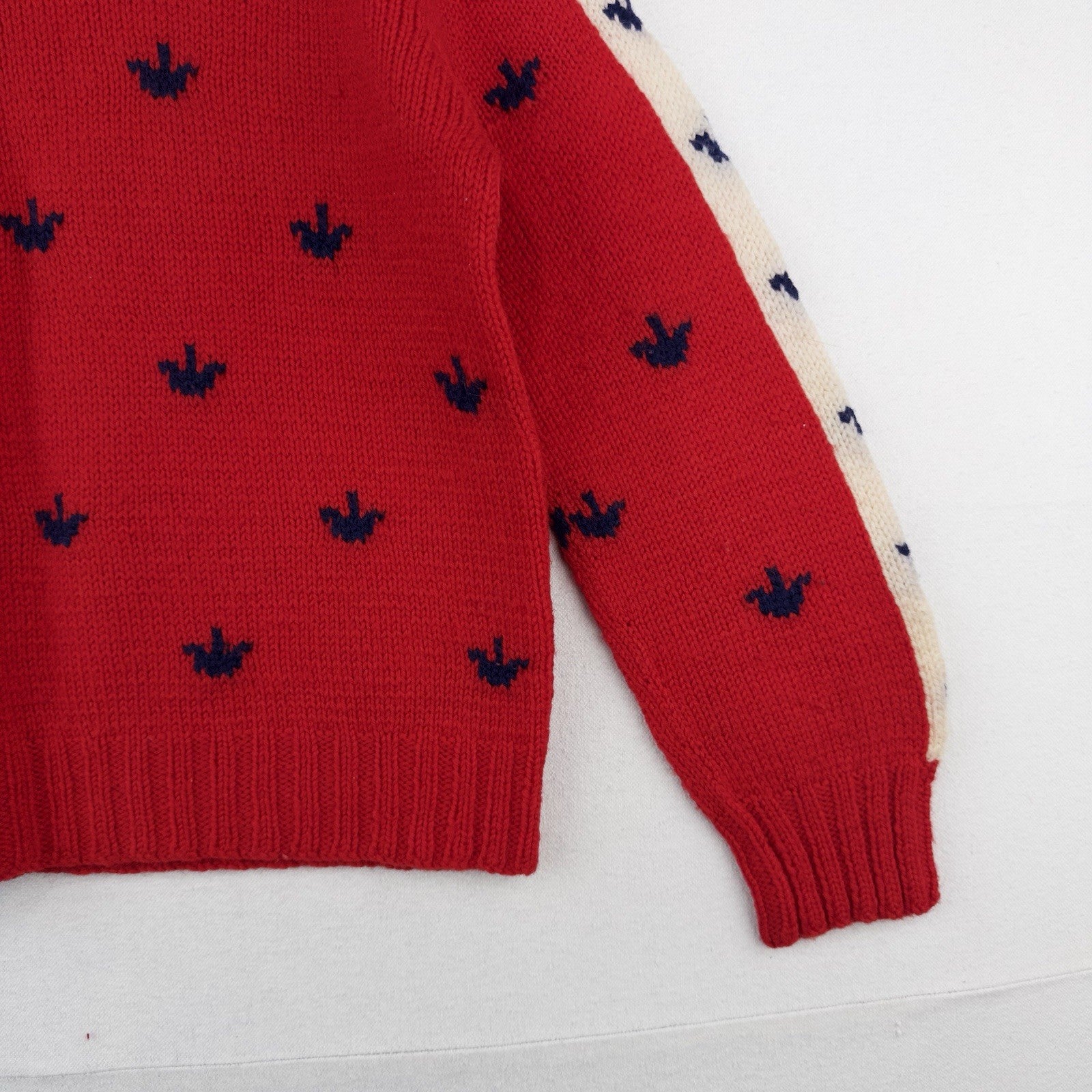 50’s Vtg Royal Crown Hand Knit Wool Sweater Pullover Mock Neck Men’s Medium 38
