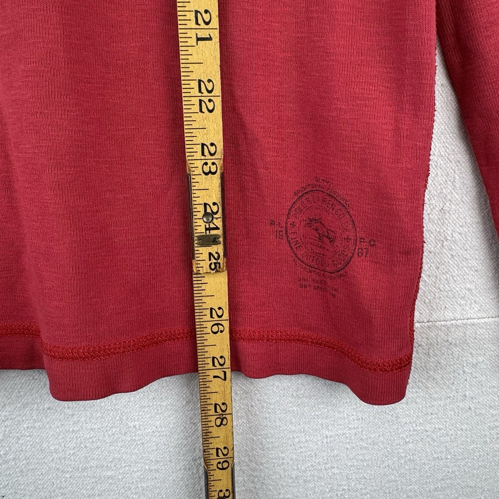 Vintage Polo Outfitters Ralph Lauren Red Cotton Henley Shirt Men’s M *Read