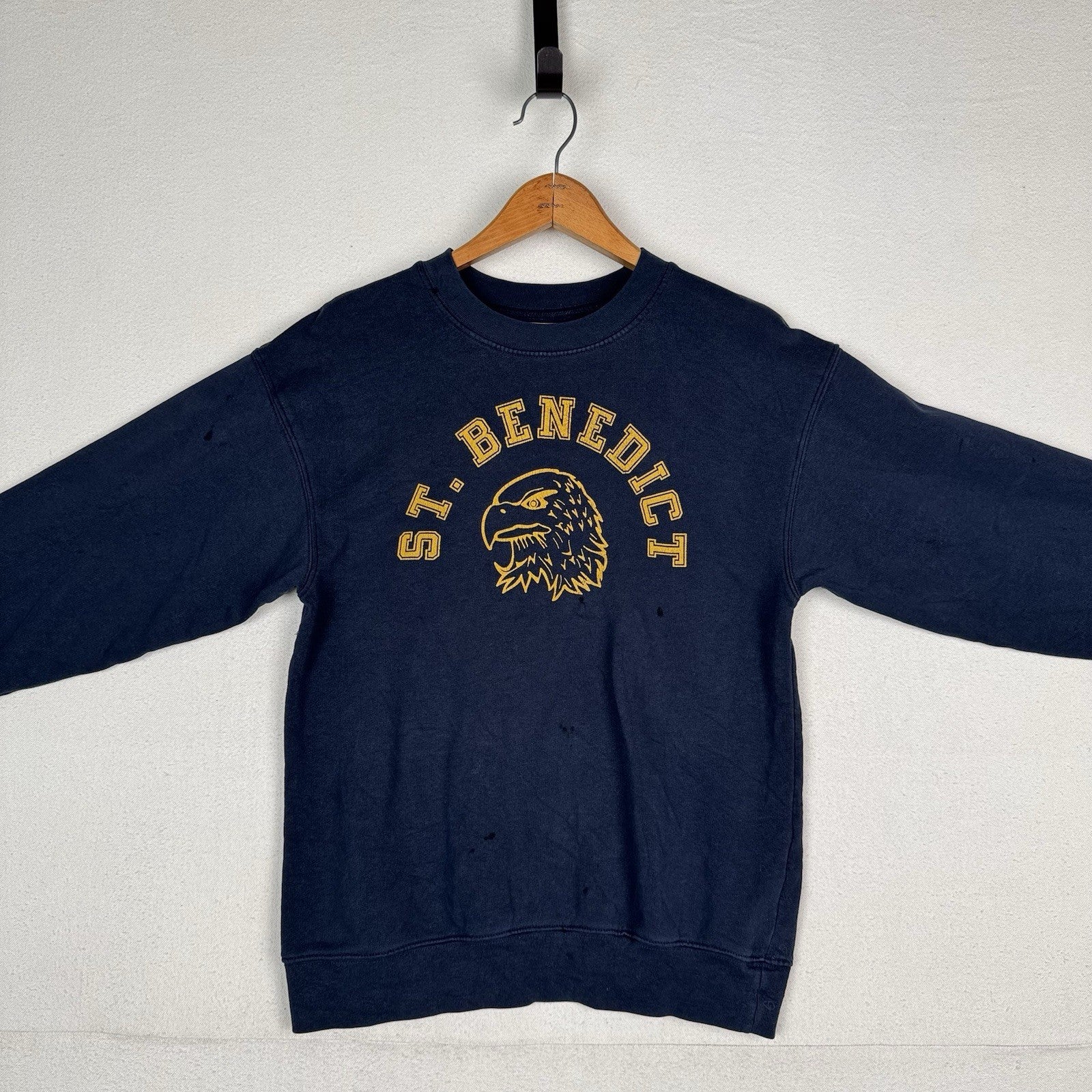 Vintage  St.  Benedict Eagles Crewneck Sweatshirt Men’s Small Blue *Distressed