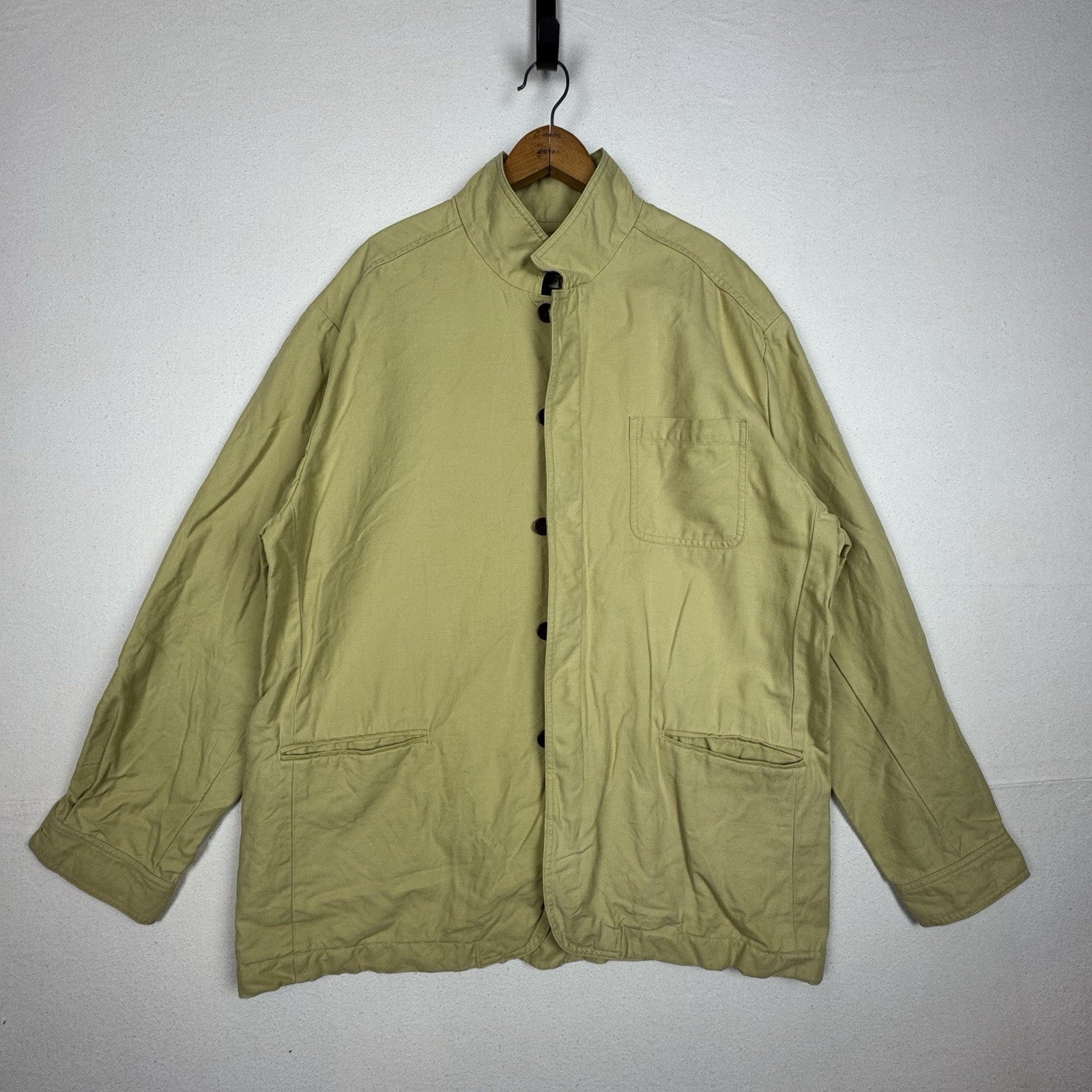 Tommy Bahama Linen Blend Jacket Adult 2XL Camel Khaki Full Zip Button Chore