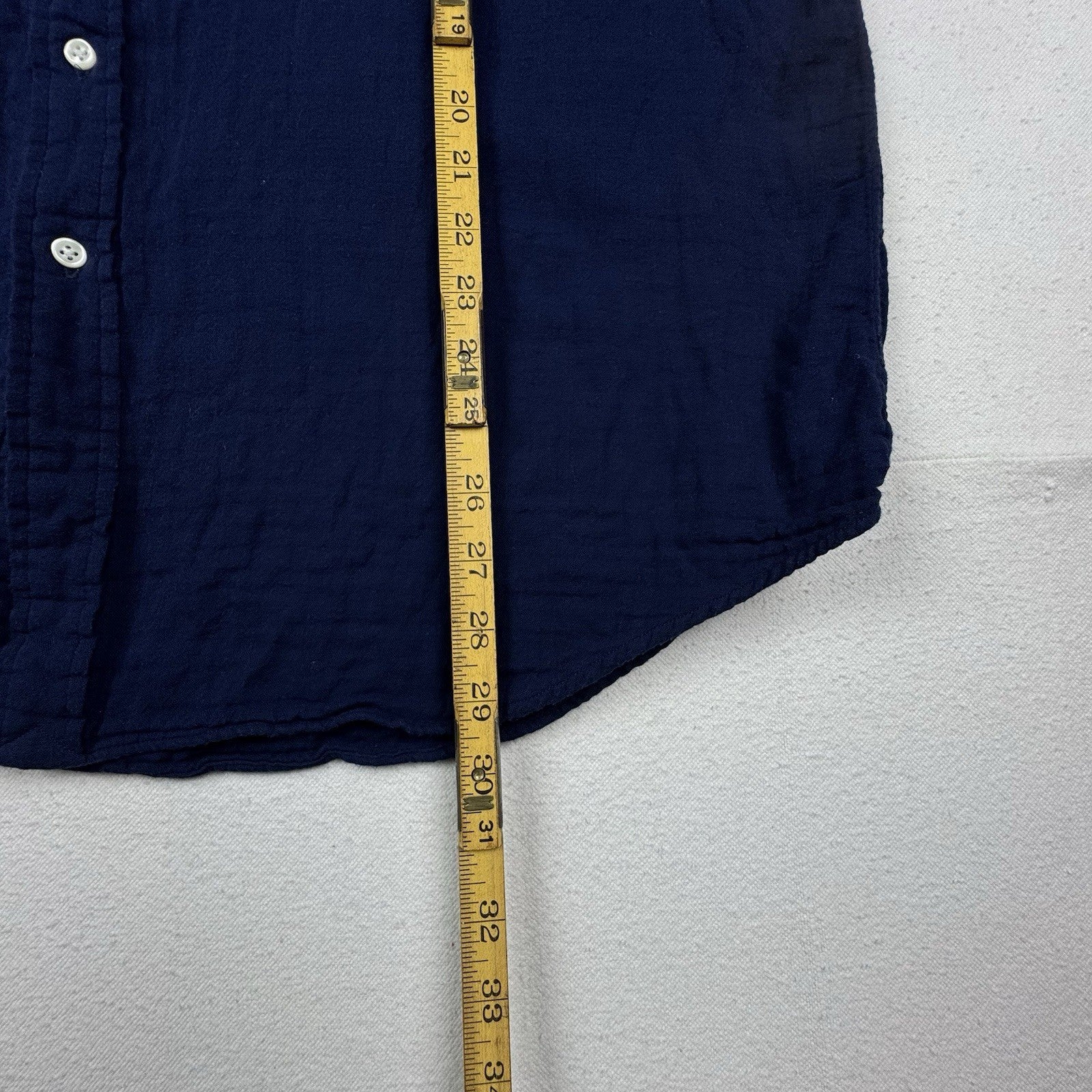 Polo Ralph Lauren Men's Double Layered Blue Button Front Oxford Shirt XXL