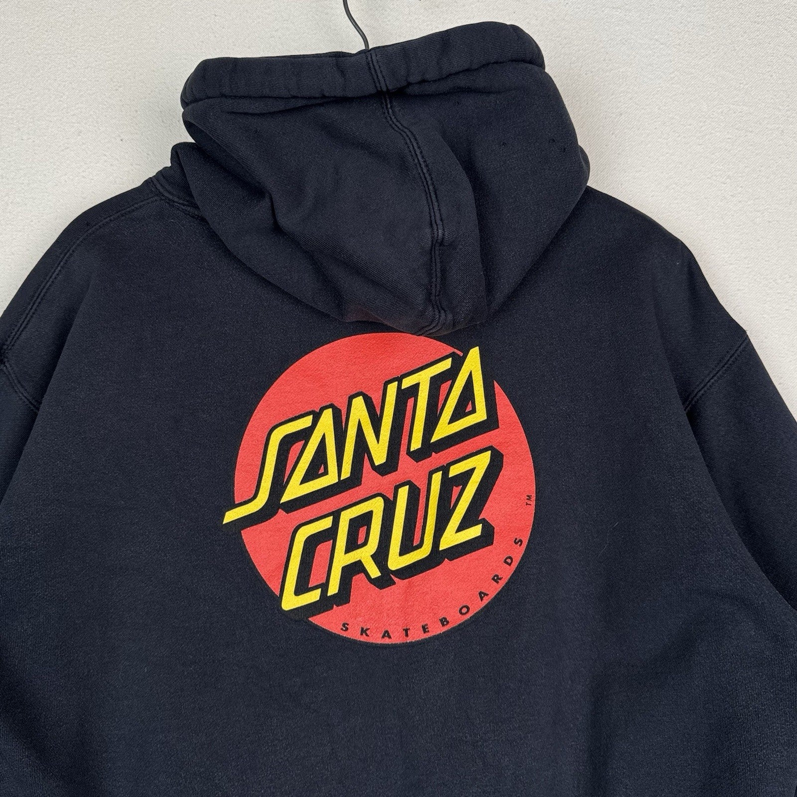 Santa Cruz Skateboards Classic Dot Hoodie Men’s M Blue Sweatshirt *Distressed