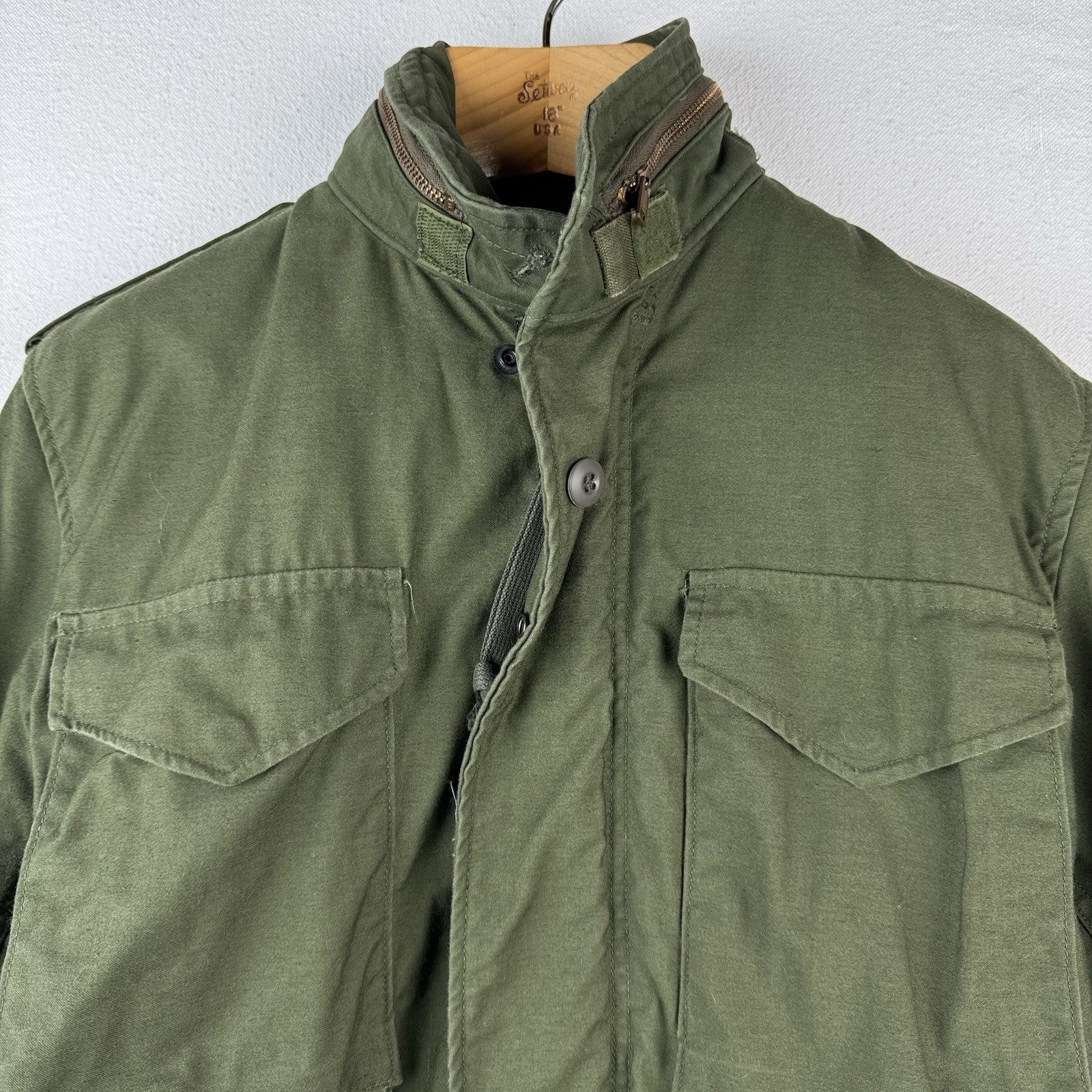 70’s Vtg Military Cold Weather Field Coat Jacket Size X-Small Regular OG-107