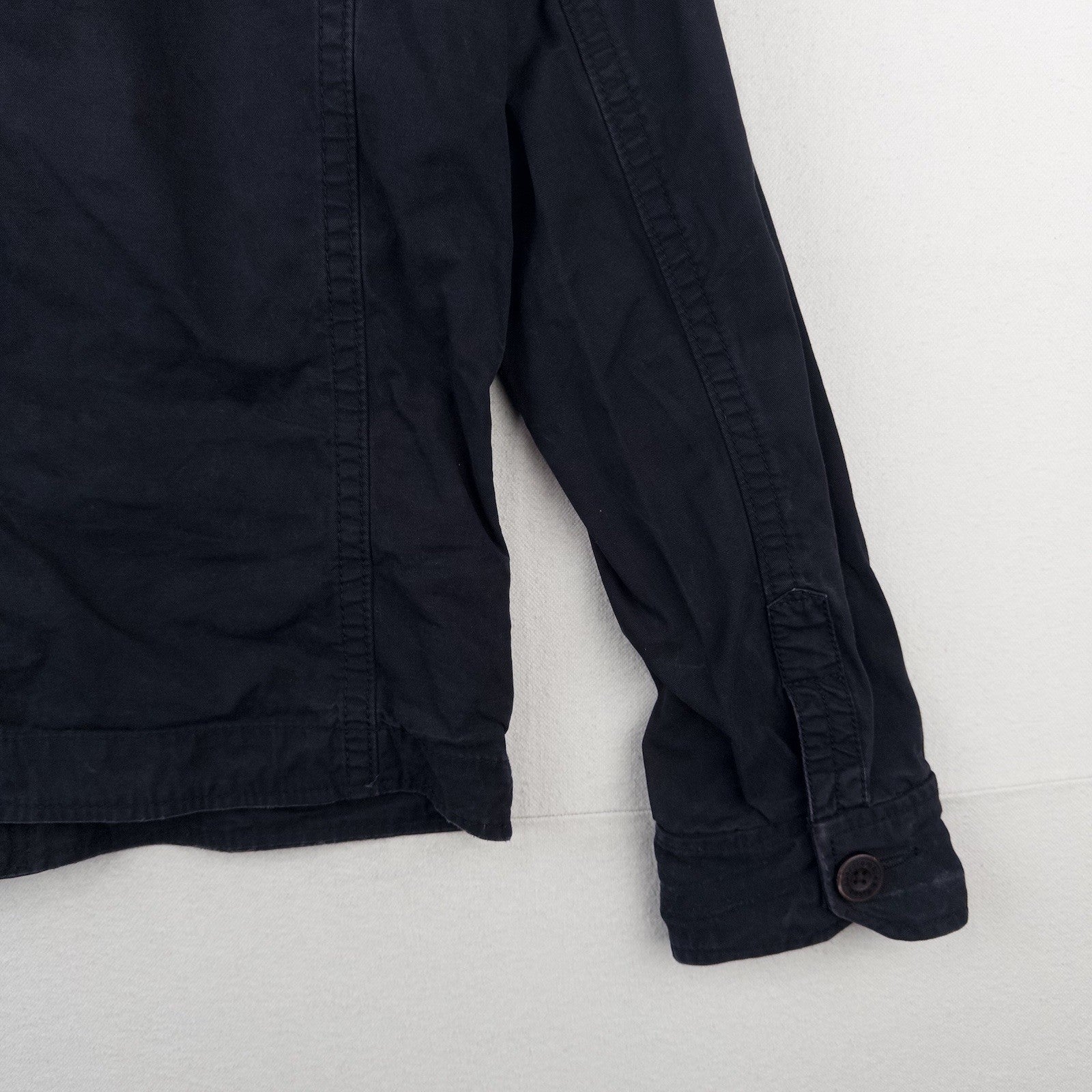 Vintage Abercrombie & Fitch Mens Medium Sentinel Cargo Military Navy Blue Jacket