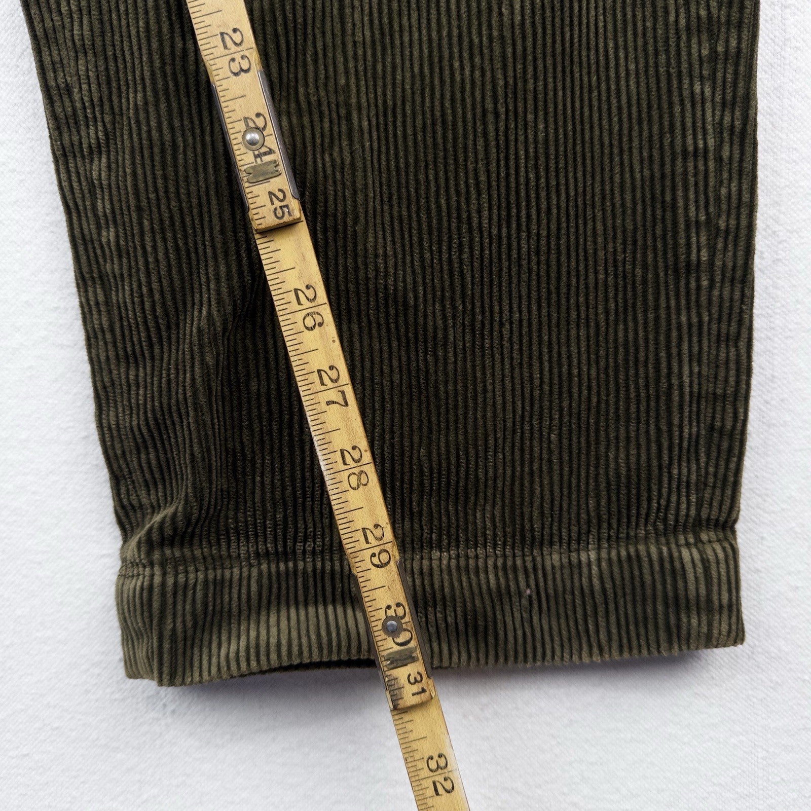 90's Vtg Polo Ralph Lauren Corduroy Pant Mens 38x32 Olive Green Wide Wale