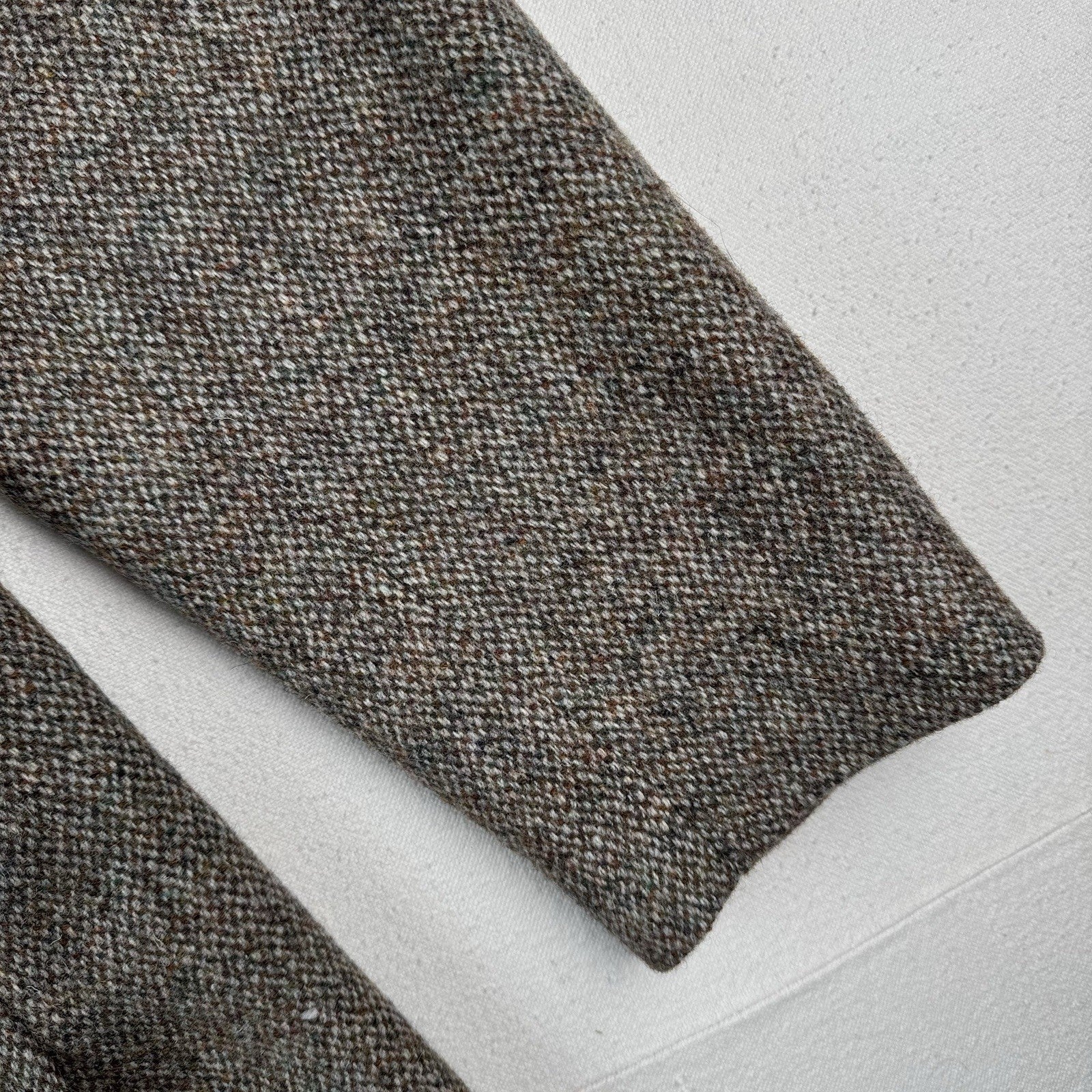 Harris Tweed Sport Coat 46R Brown Green 100% Wool Jacket Blazer