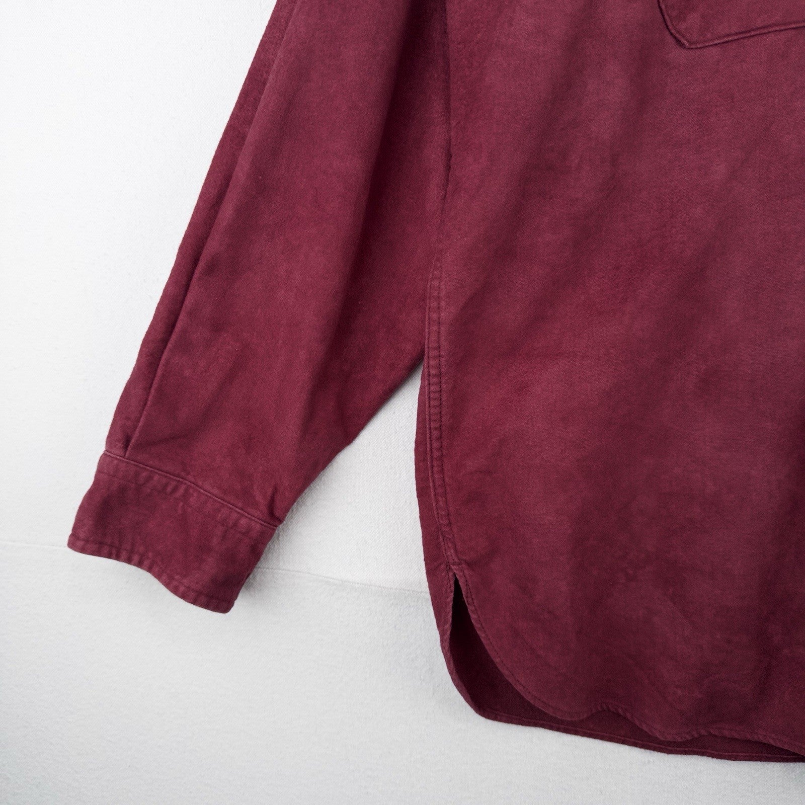 80’s Vtg L.L. Bean Chamois Cloth Shirt Men's 17.5 (XL) Maroon Made In USA