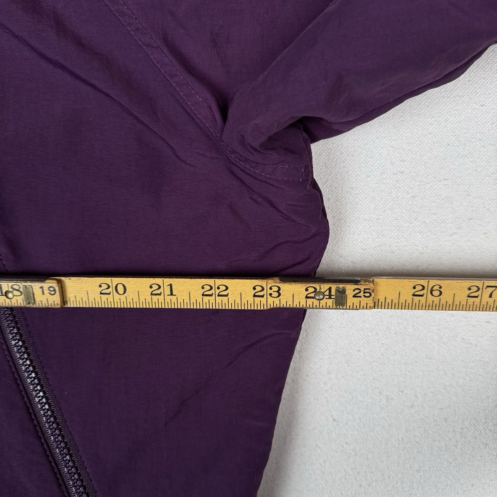 Vintage Lands End Squall Bomber Jacket Men’s M Purple Fleece Lined Made In USA