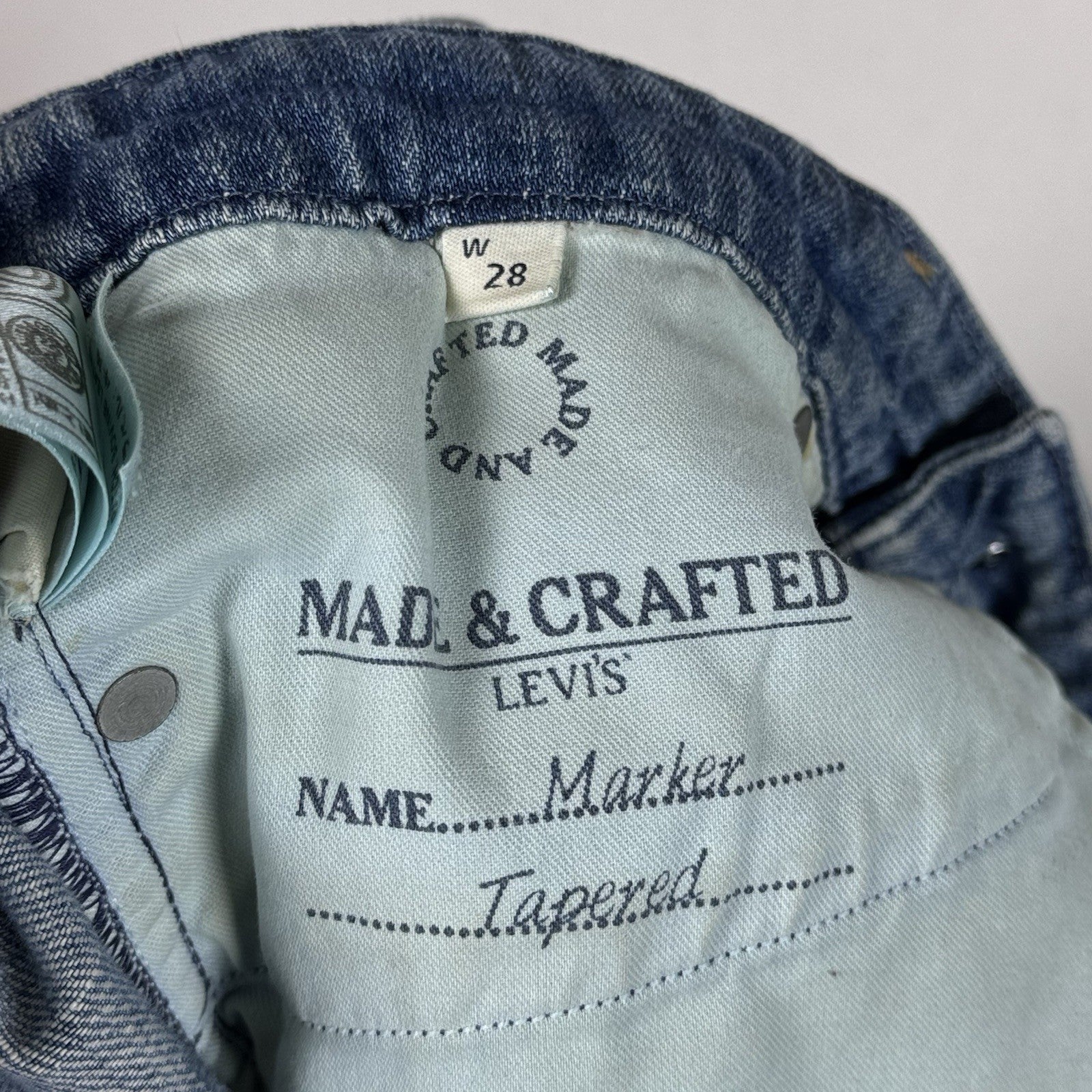 Made & Crafted Levi's Blue Medium Wash Marker Tapered Jeans Women’s Size 28x32