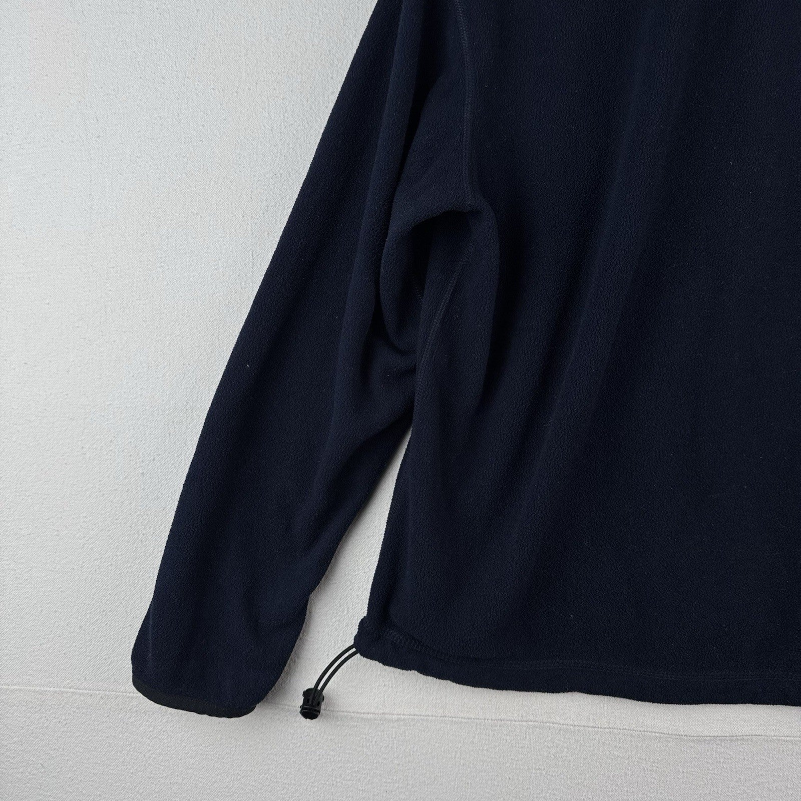 Vtg Polo Sport Ralph Lauren Small Blue Fleece Quarter Zip Cord Hem Pullover