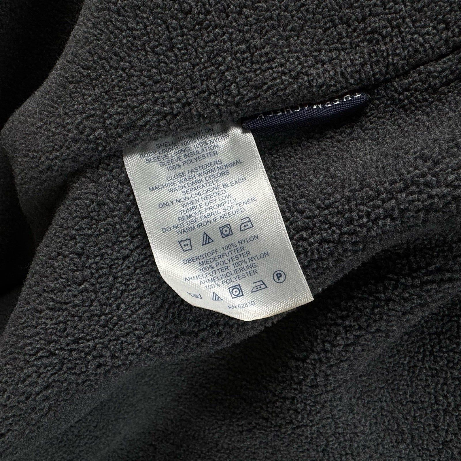 Lands' End Fleece Jacket Men’s Large Blue Squall Windcheck Thermolite Insulated