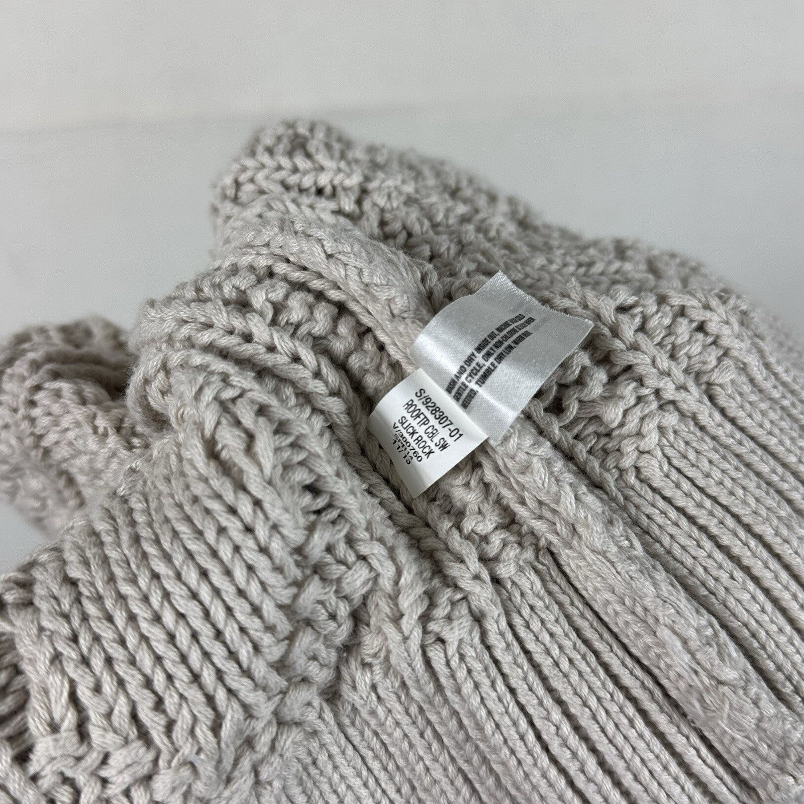 Gap Kids 8Y Cream Cotton LS Cable Knit Pullover Sweater