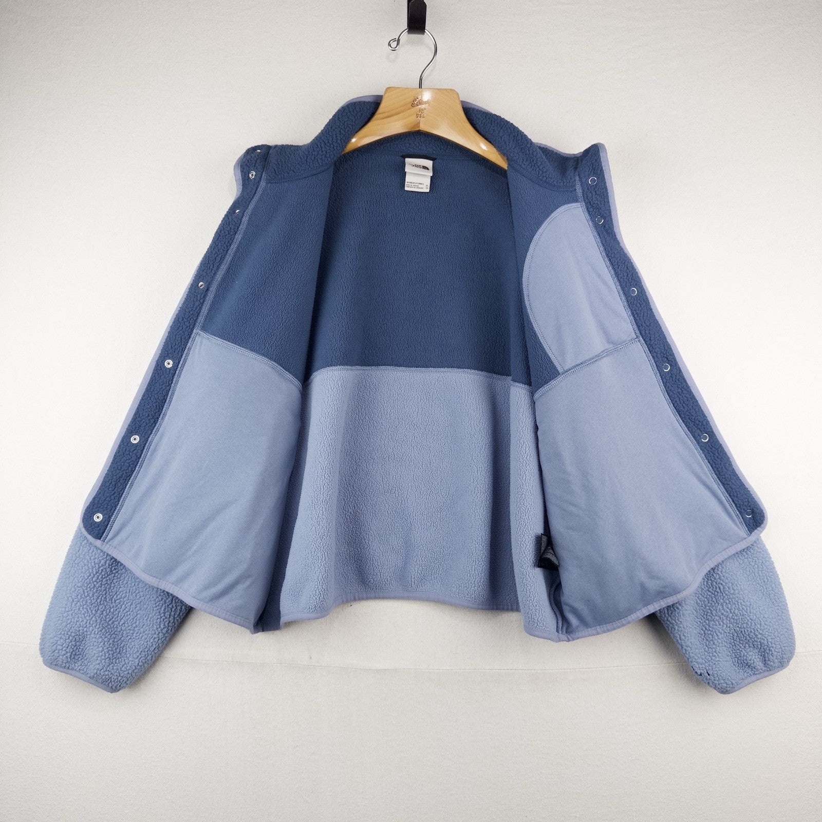 The North Face Cragmont Fleece Jacket Women's XL Blue Color Block Boxy *Read