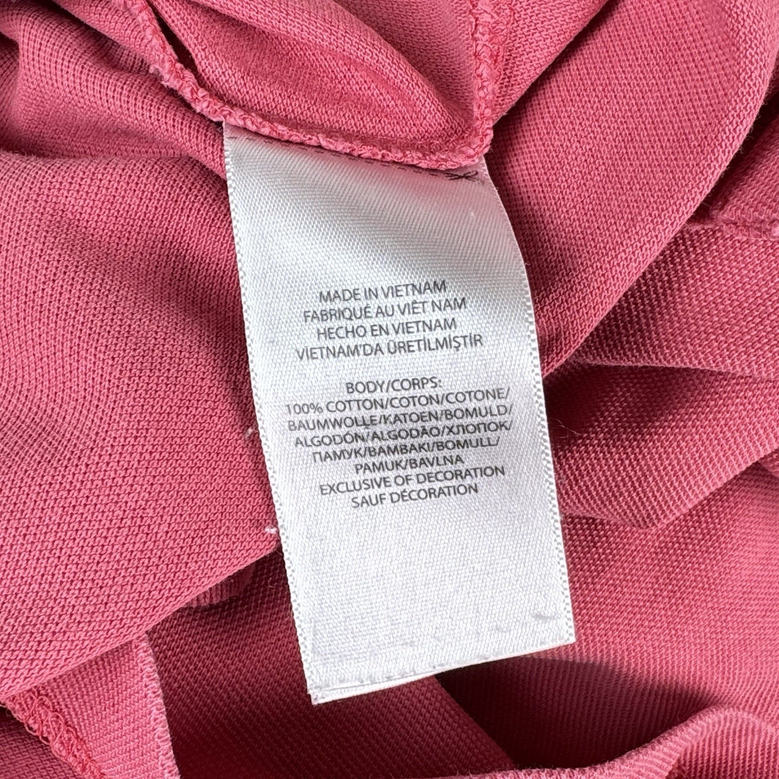 Polo Ralph Lauren Shirt Men Medium Salmon Pink Button Featherweight Mesh Henley