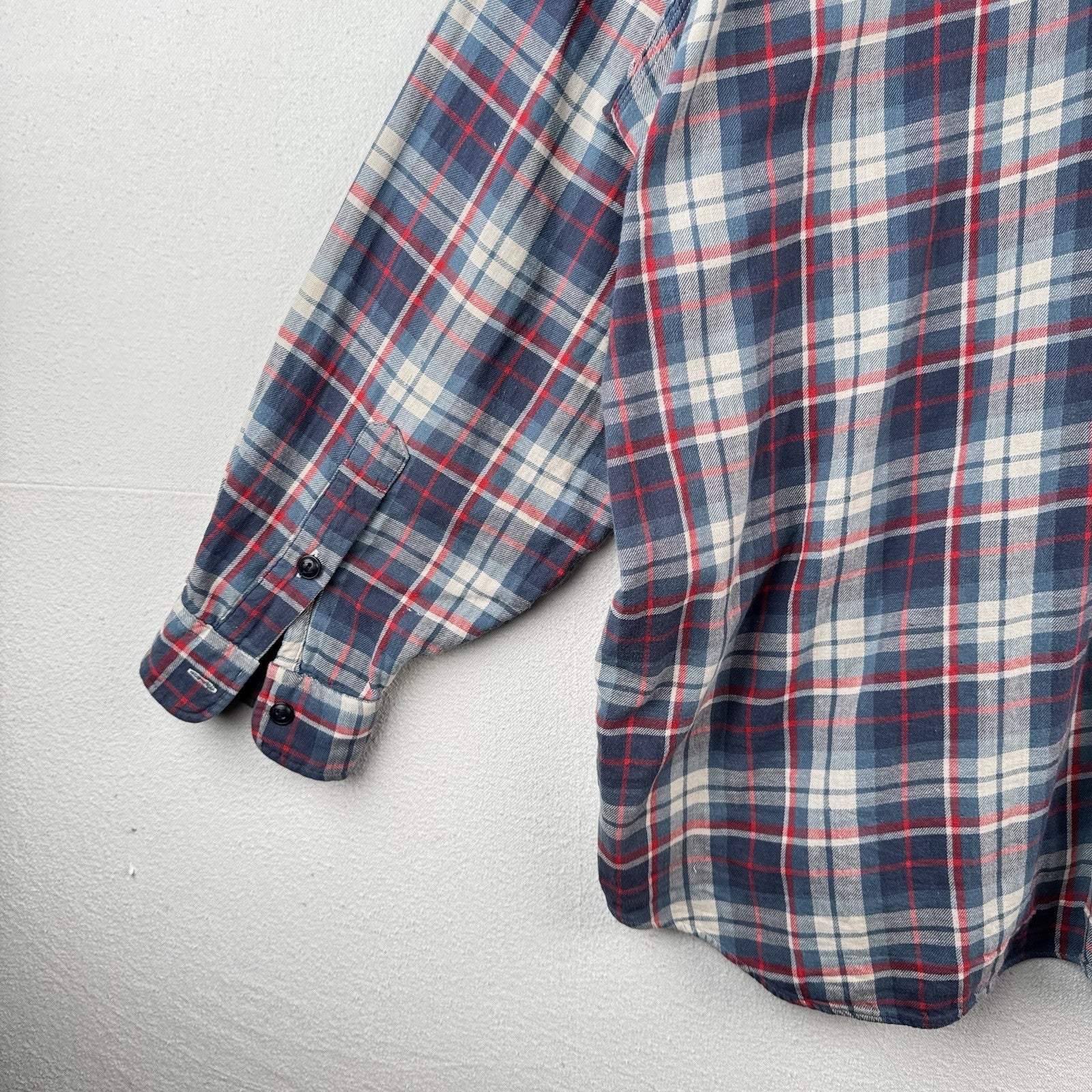 Polo Ralph Lauren Shadow Plaid Flannel Chambray Lined Button Up Classic Fit 4XB