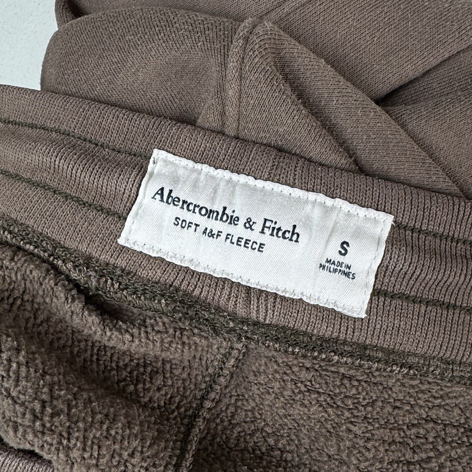 Abercrombie & Fitch Mens Small Relaxed Brown Essential Fleece Jogger Loungewear