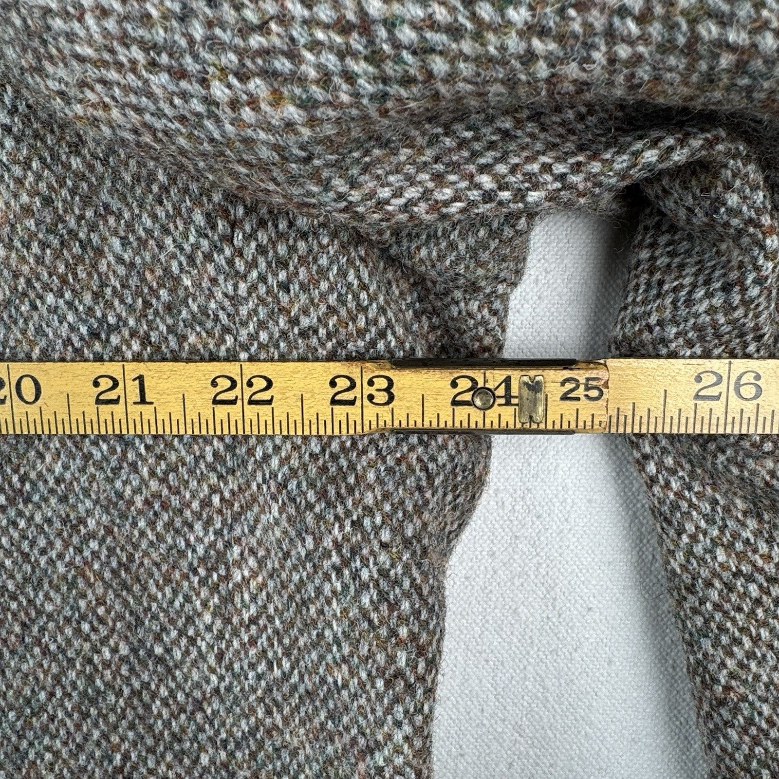 Harris Tweed Sport Coat 46R Brown Green 100% Wool Jacket Blazer
