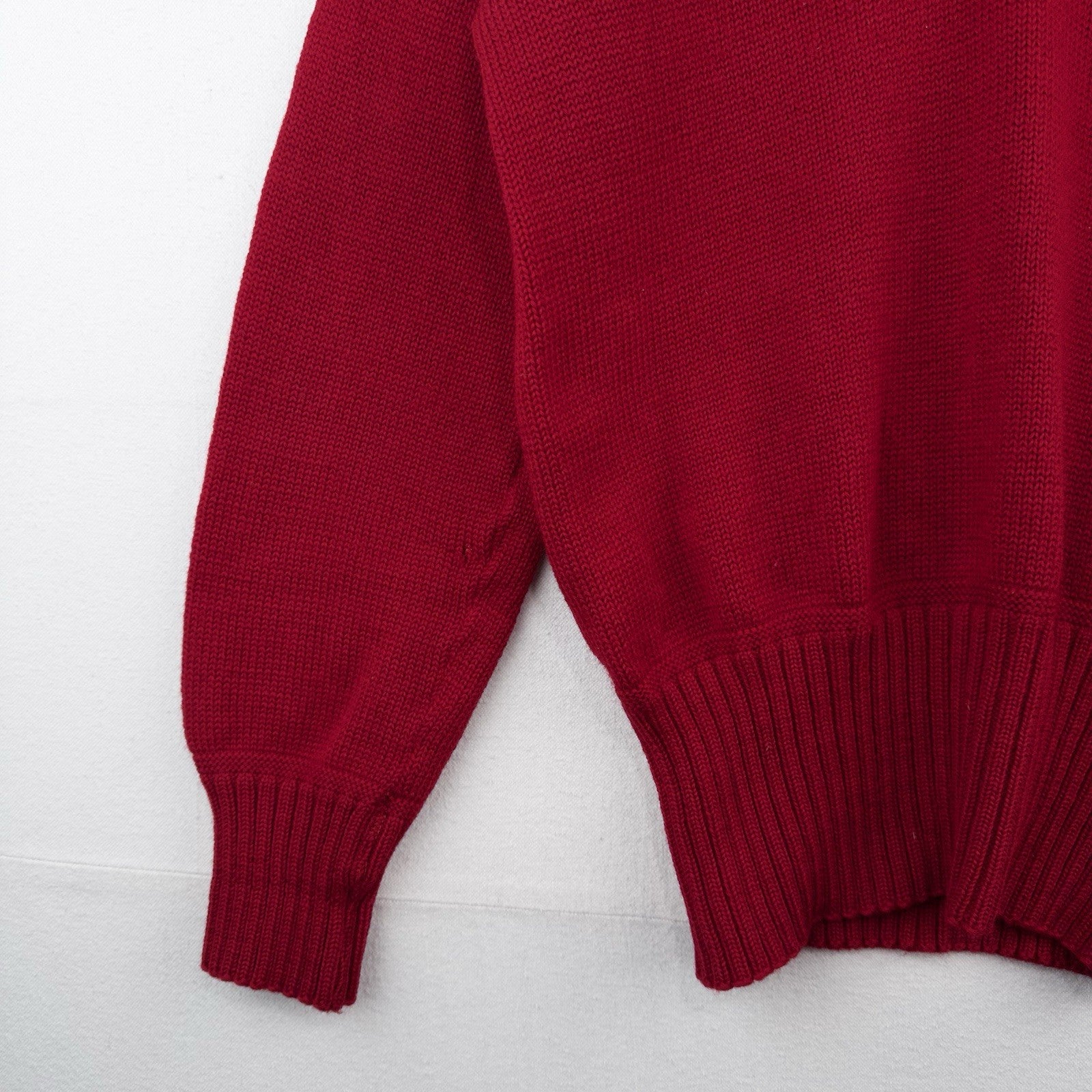 40’s Vintage Milwaukee Sporting Goods Wool V Neck Sweater Red 38