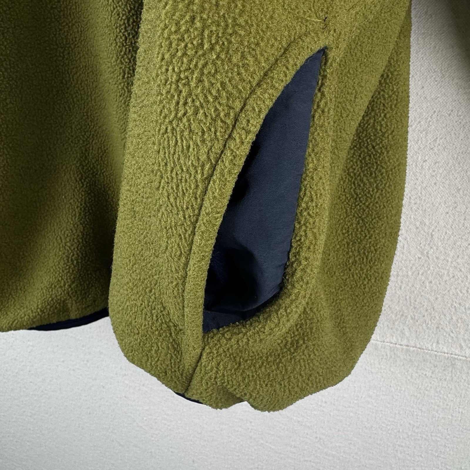 90’s Vtg LL Bean Snap Fleece Pullover Men’s Large Sage Green Jacket Cursive USA