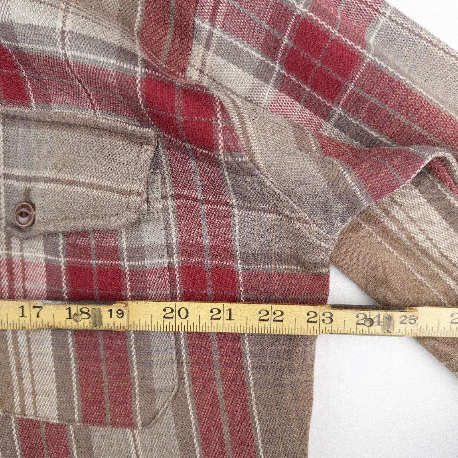 90’s Vtg Polo Ralph Lauren Men’s M Tan Brown Plaid Half Button Popover Shirt