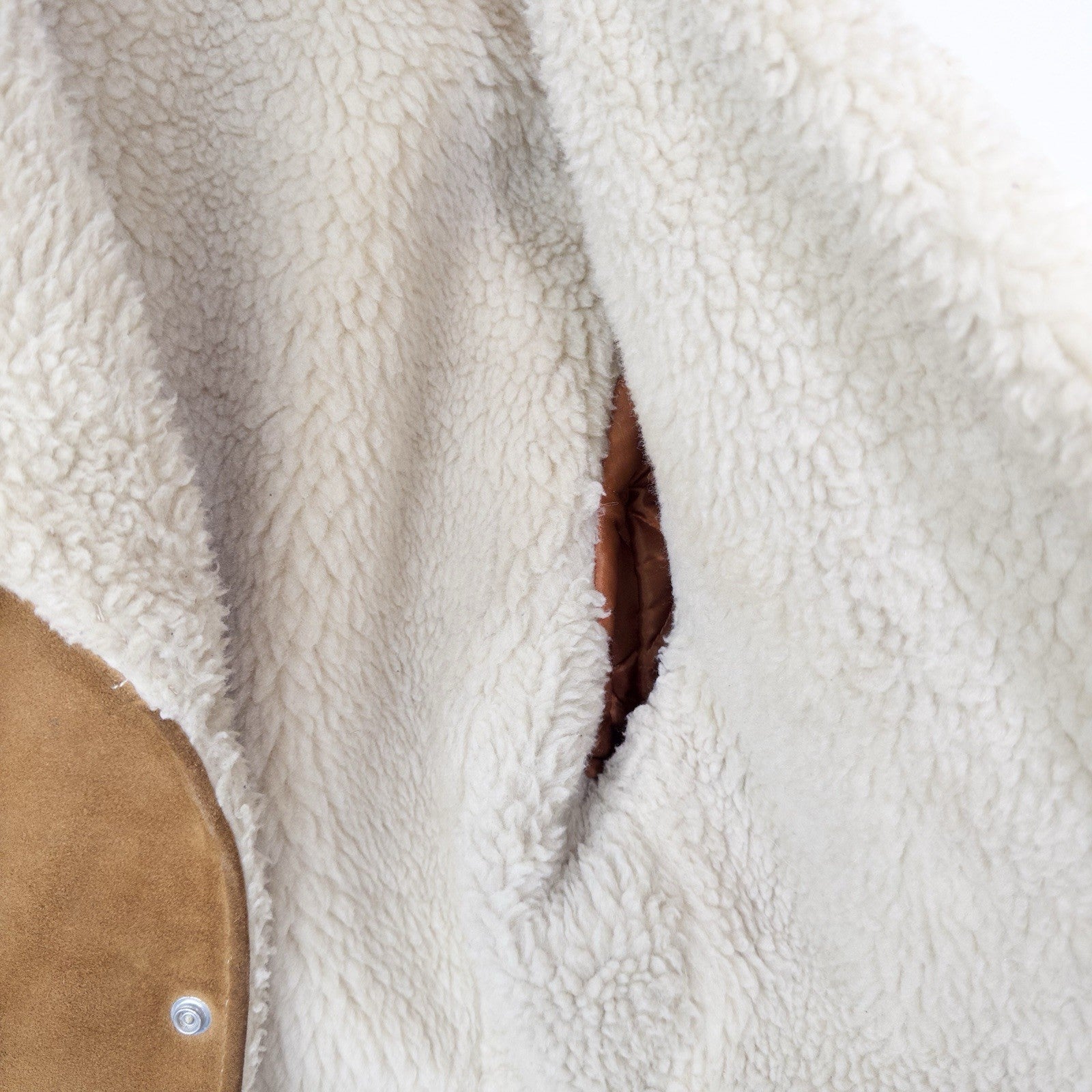 70’s Vtg Towncraft Shearling Suede Jacket Men’s Western Ranch Sheepskin 46R USA