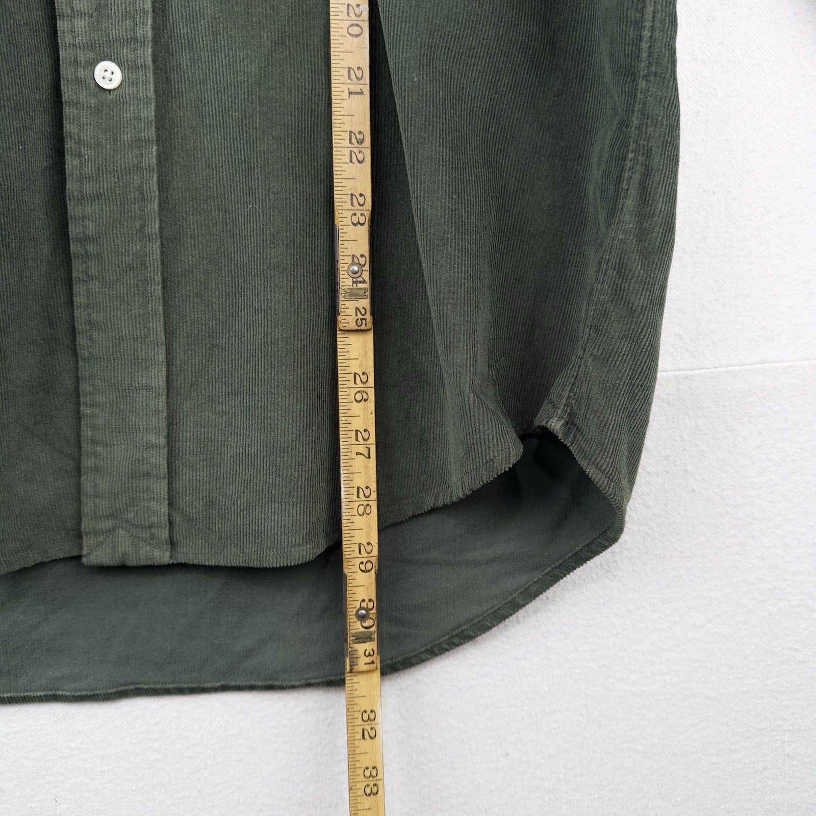 90’s Vtg Polo Ralph Lauren Men’s S Green Blair Corduroy Button Down Shirt