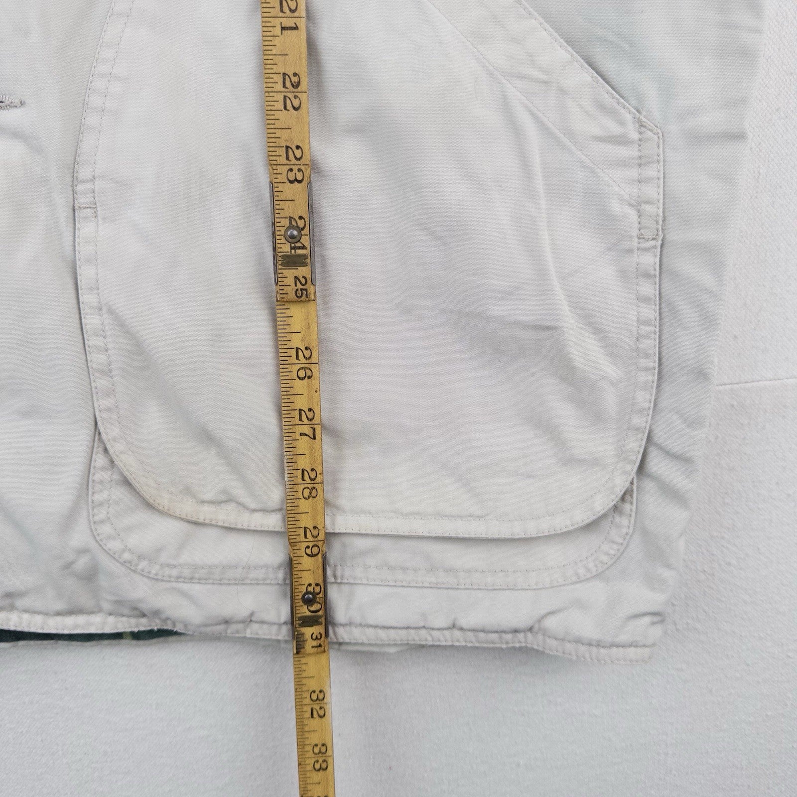 90’s Vtg J. Crew Oarsman Barn Jacket Chore Field Coat Corduroy Collar Beige M