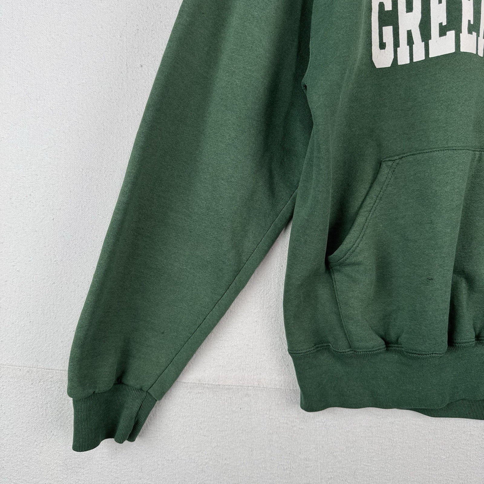 90’s Vtg Ponchatoula Greenwave Men’s M Hoodie Sweatshirt Green *Sunfaded