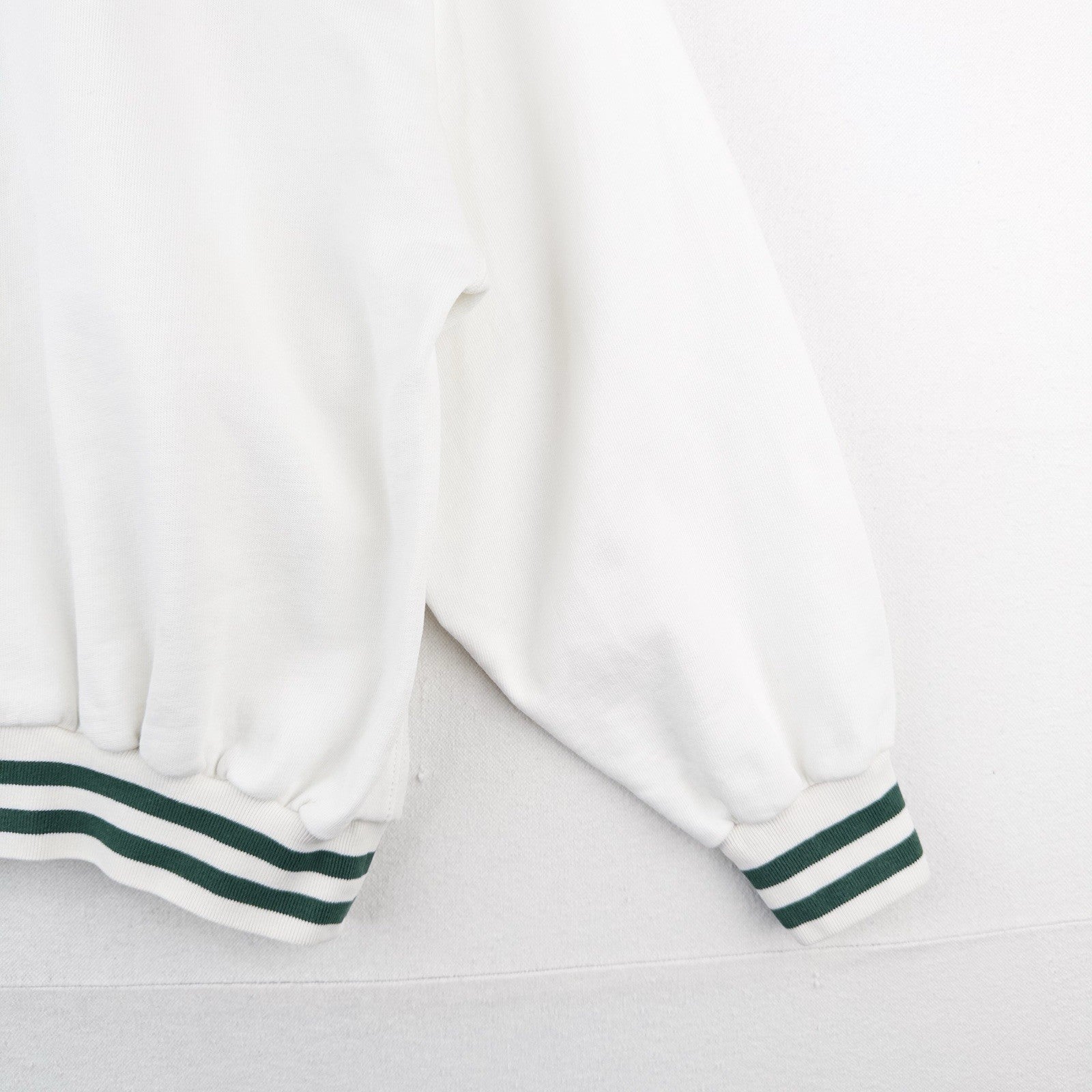Polo Ralph Lauren Women’s XS Felt Logo Spell-out Fleece Sweatshirt White Green