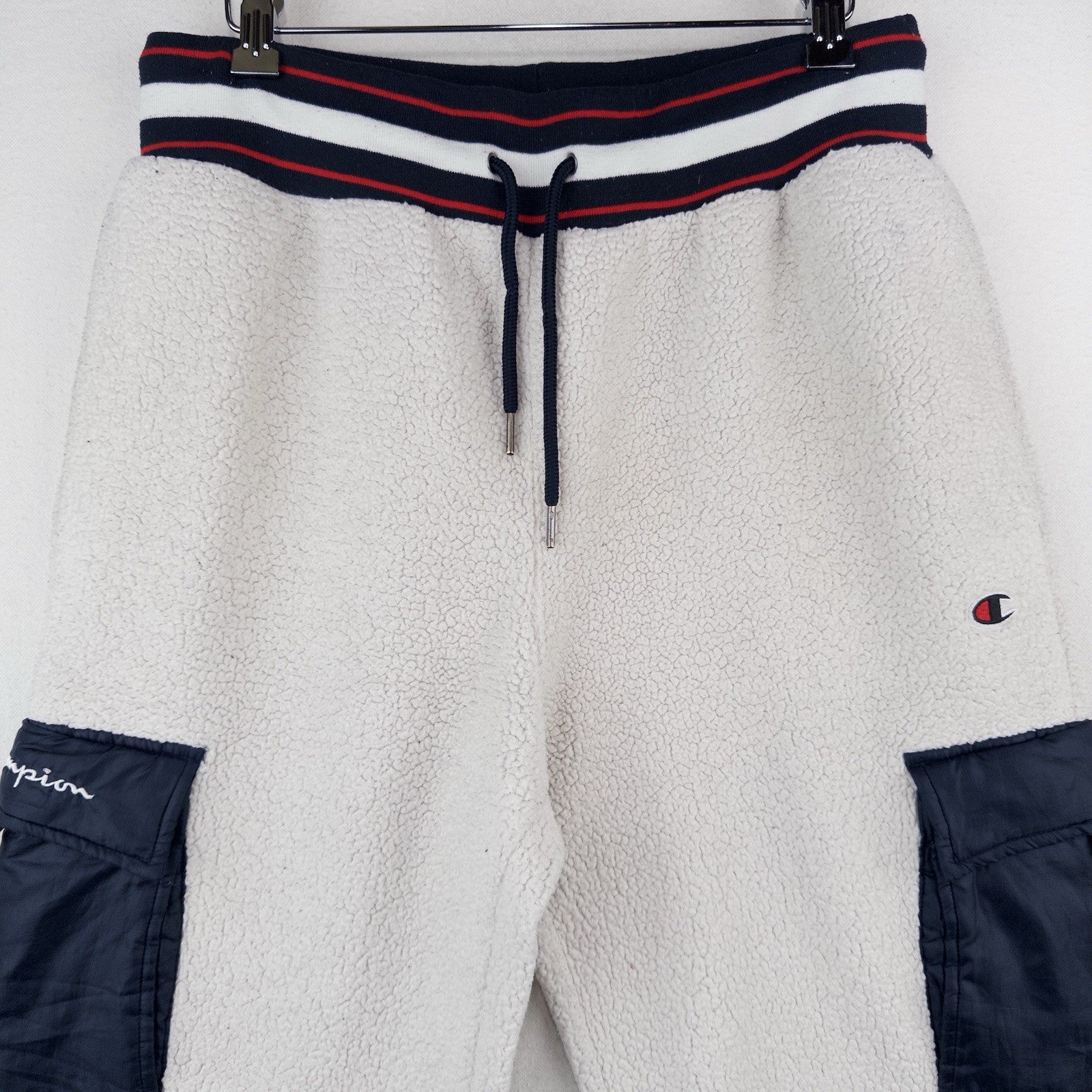 Champion Sherpa Cargo Utility Jogger Sweatpants Men’s Medium Cream