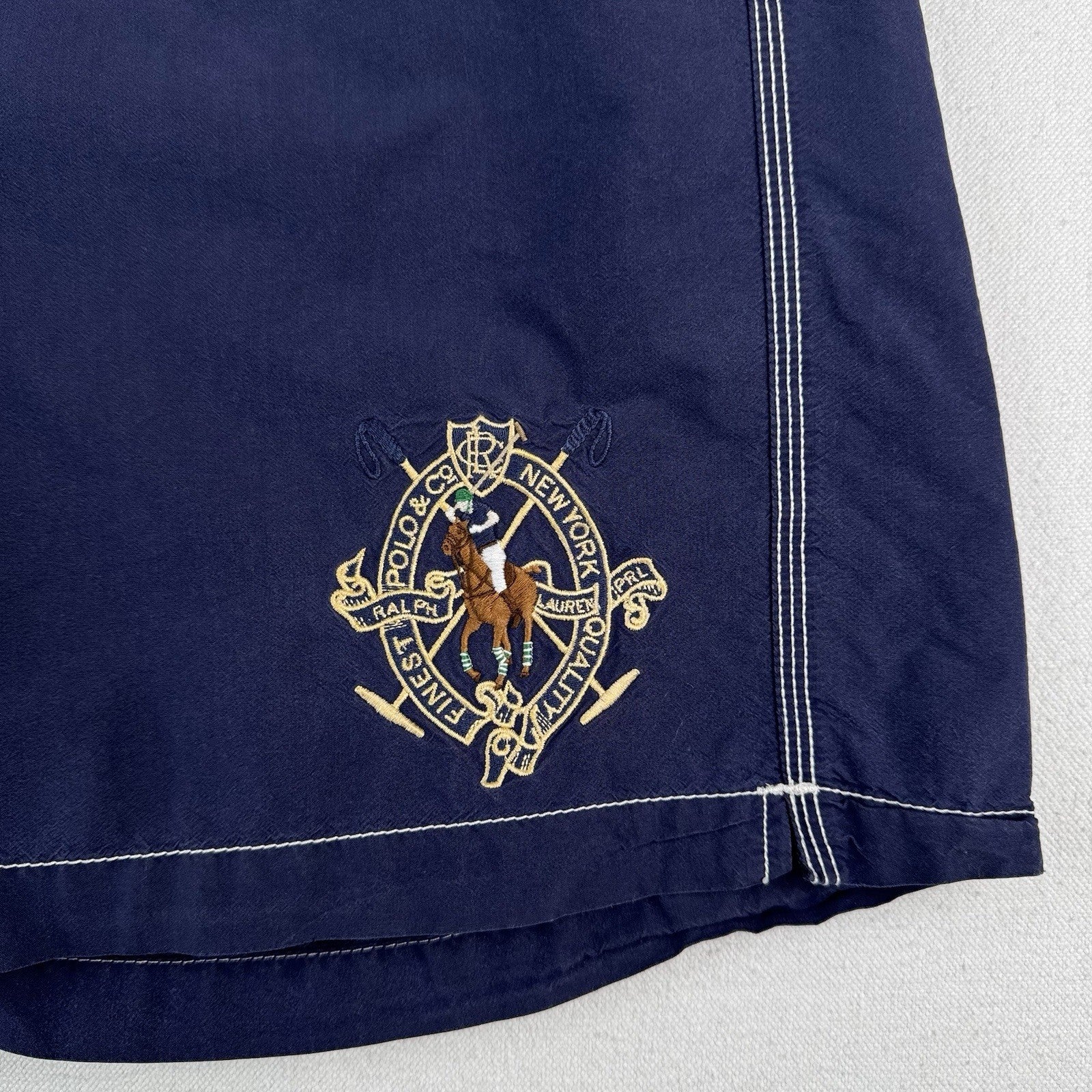 90’s Vintage Polo Ralph Lauren Board Shorts Size 2XL Embroidered Polo Player 9”