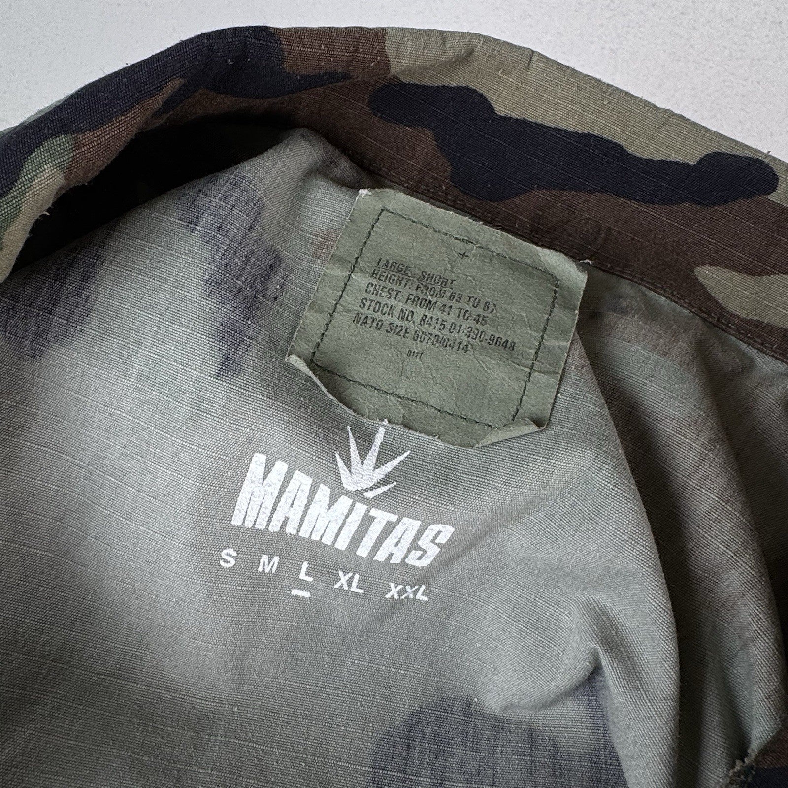 Army Woodland Mamitas Tequila Military Field Jacket Men’s Large Special Edition