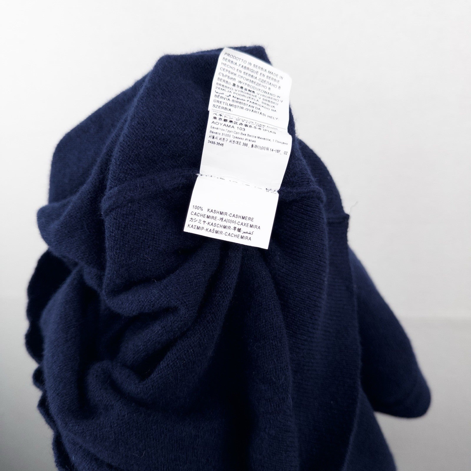 United Colors of Benetton Men’s M Blue Cashmere Turtleneck Sweater