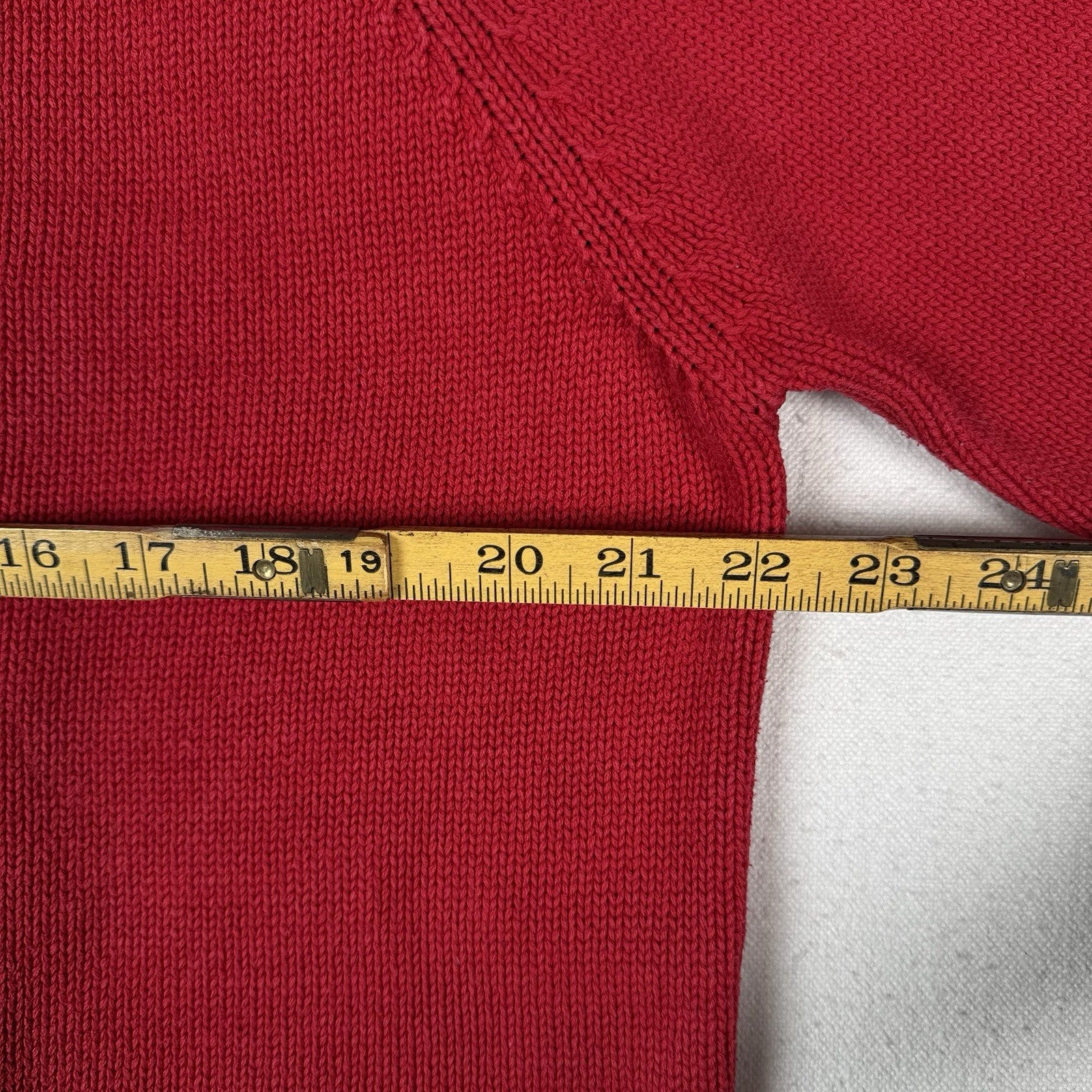 Lauren Ralph Lauren Women’s Red Roll Neck Sweater Cotton Knit Raglan Large