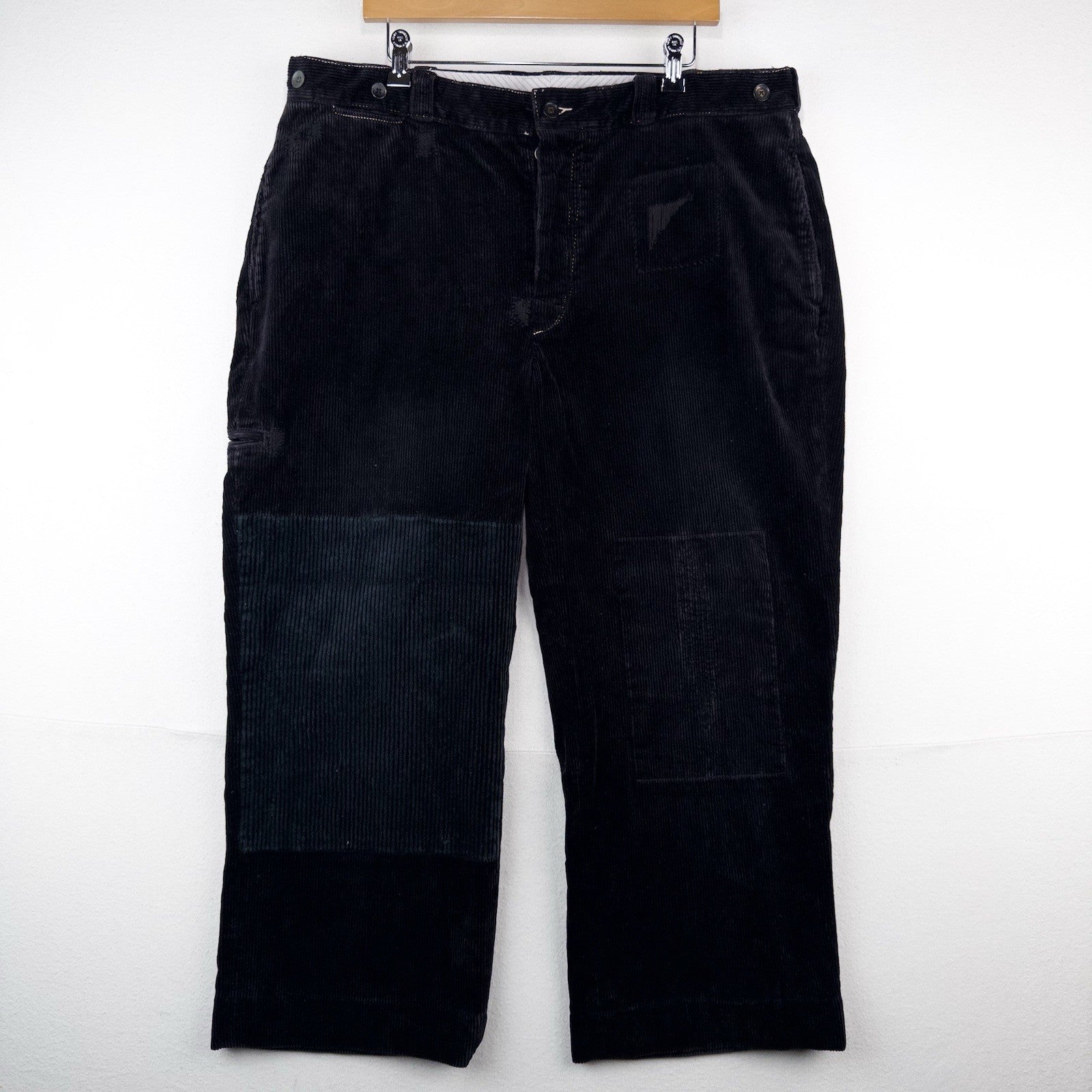 Polo Ralph Lauren French Workman Corduroy Pant Sashiko Patchwork 40x30(27) Brown