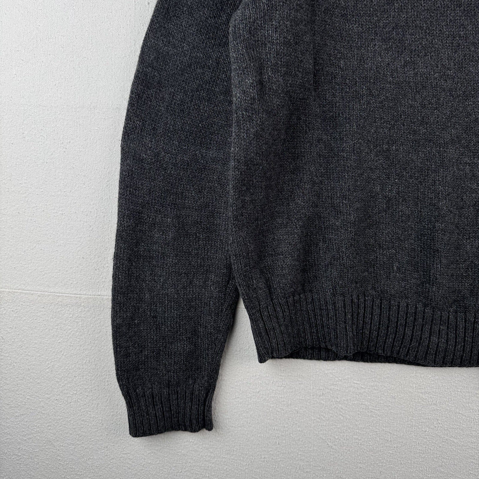 90’s Vtg Polo Ralph Lauren Roll Neck Wool Knit Sweater Mens XL Gray