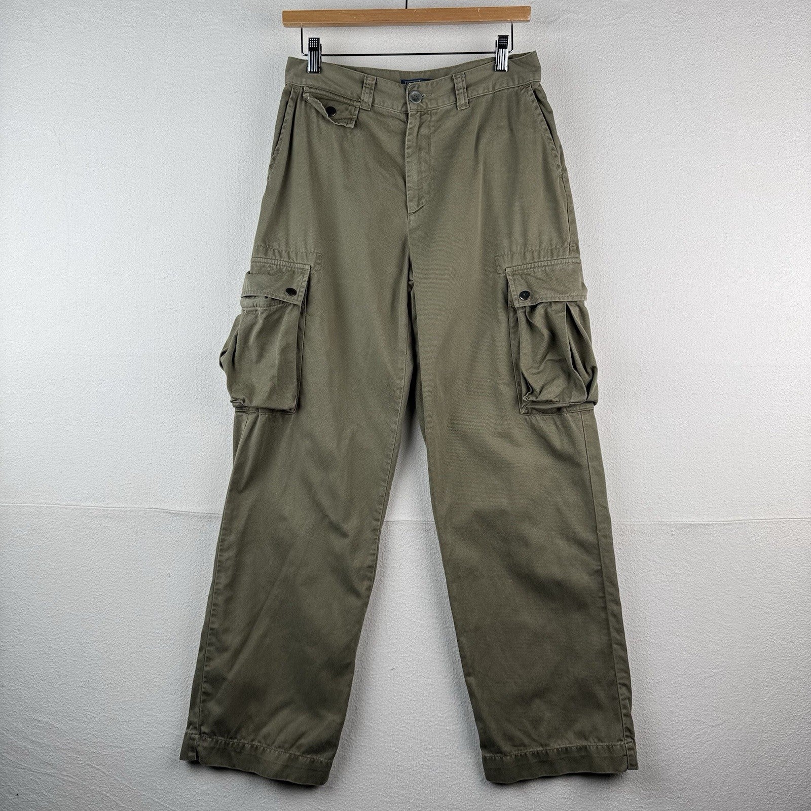 90’s Vintage Polo Ralph Lauren Boy’s 18 Cotton Khaki Cargo Tactical Pants Green
