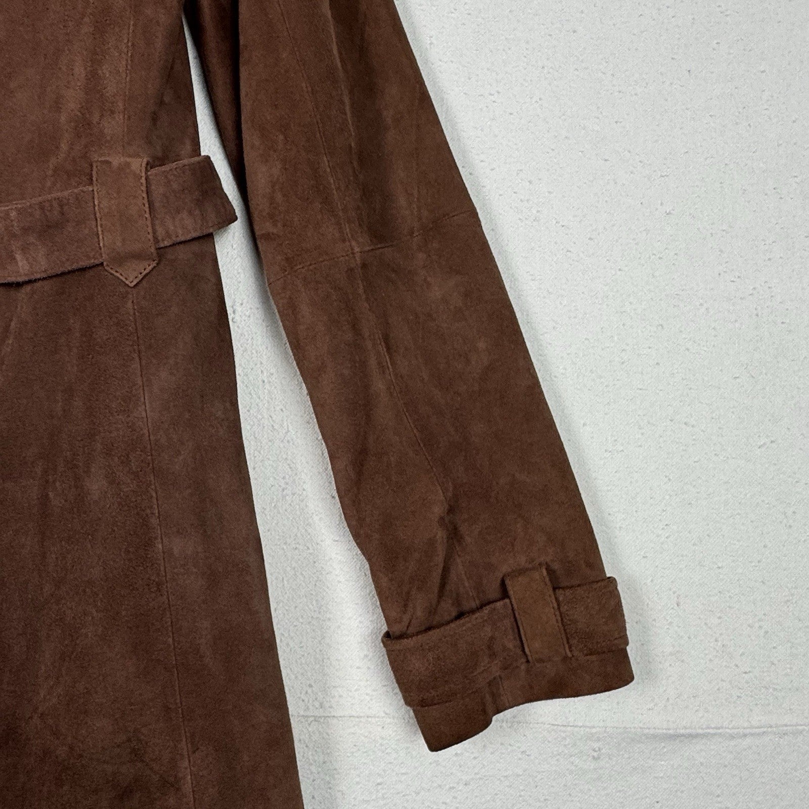 Elizabeth and James Long Suede 100% Real Leather Jacket Size XS