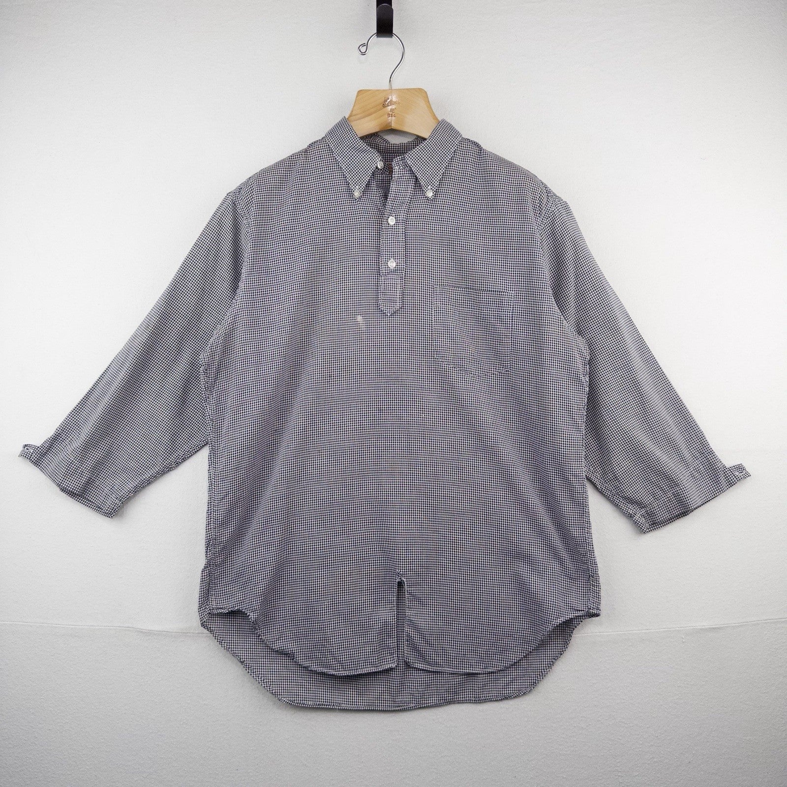 50’s Vtg McGregor Shirt Men’s L (16-17) Golden Key Tunic Popover Shirt Gingham