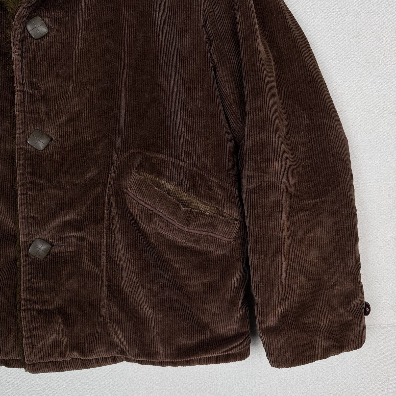 Vintage Outerwear For Alexander’s Coat Men’s 44 Brown Corduroy Faux Fur Japan