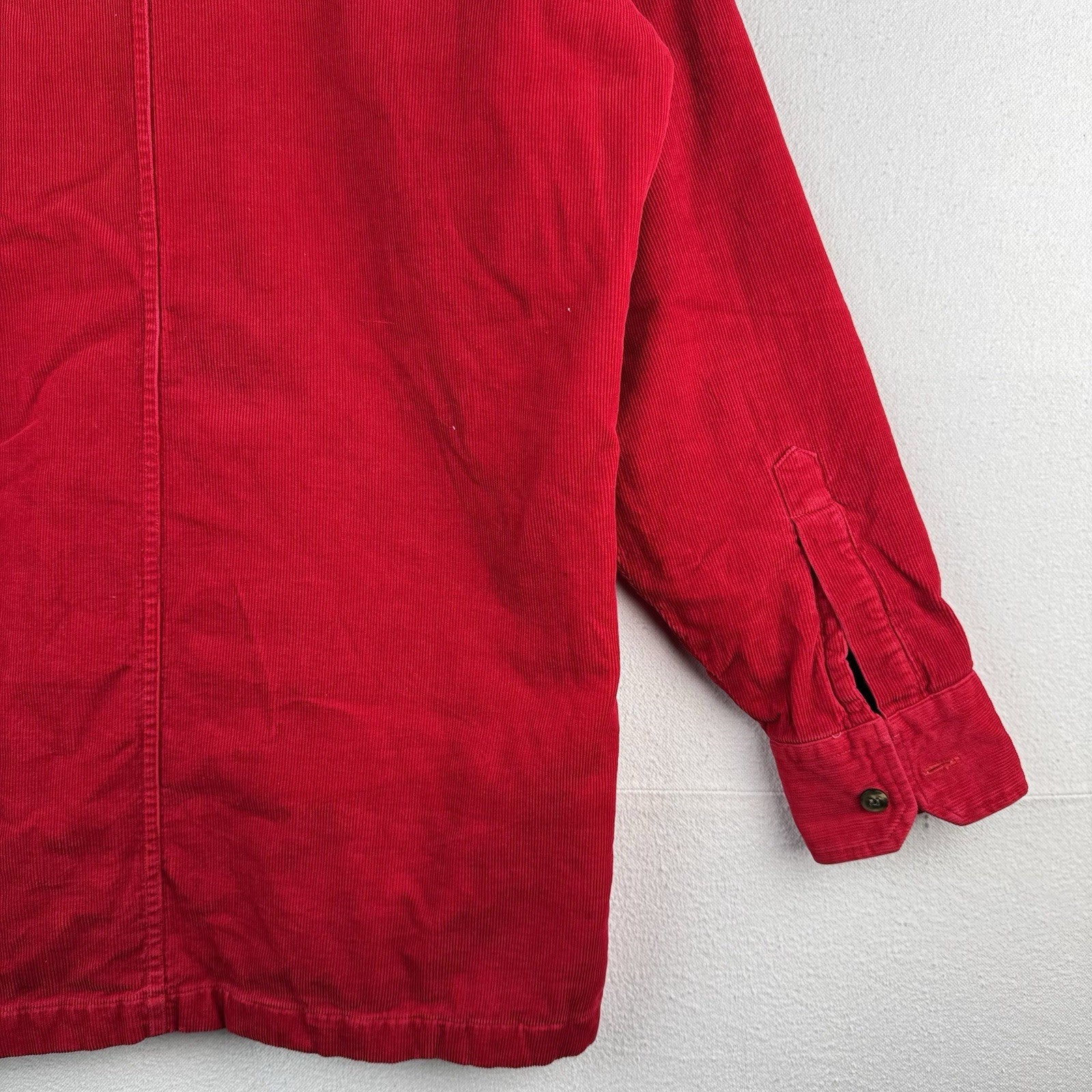 70’s Vtg JCPenney The Men’s Shop Men’s M Red Corduroy Quilt Jacket ‘73 BSA Patch