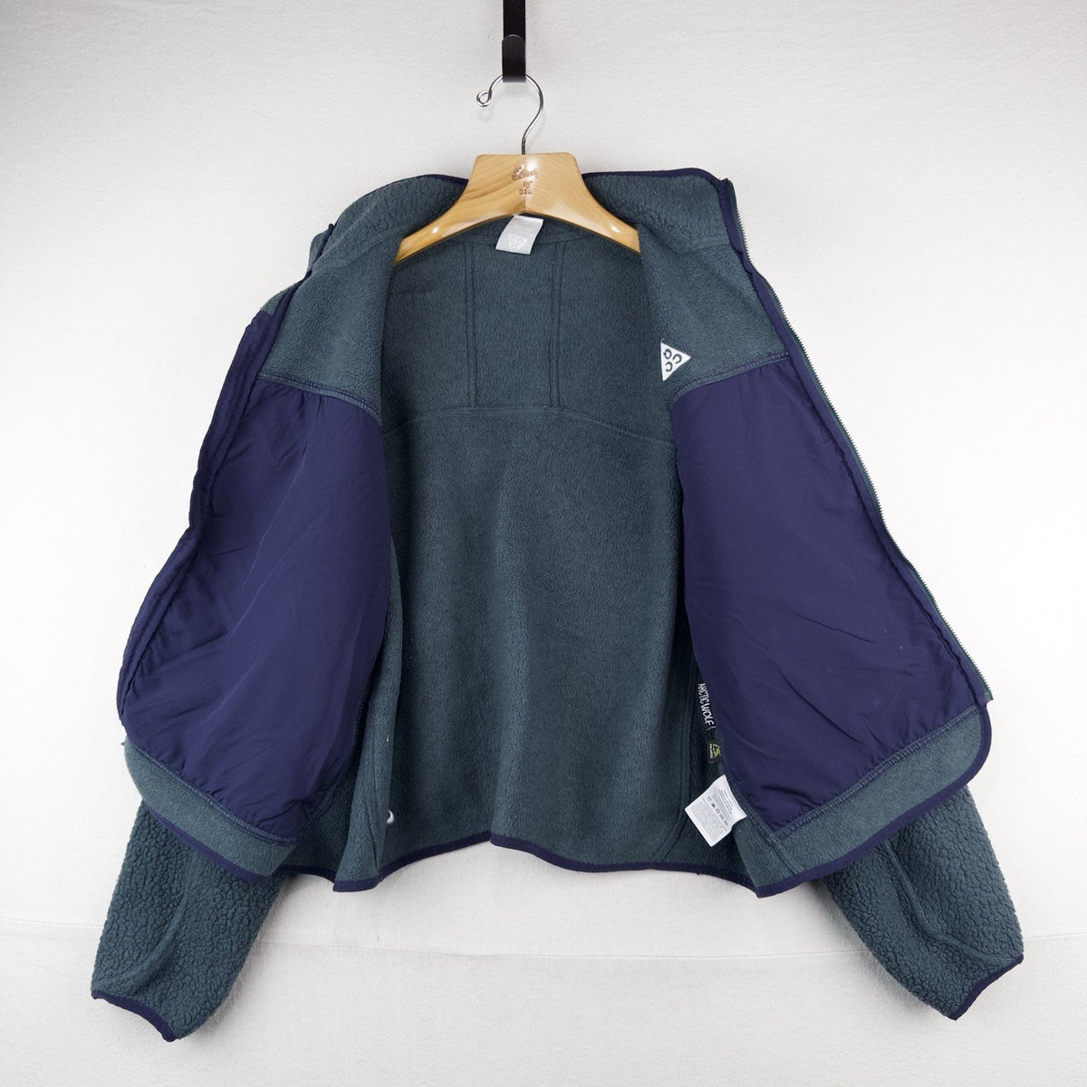 Nike ACG Arctic Wolf Polartec Fleece Sherpa Jacket Women’s XL Green Purple Boxy