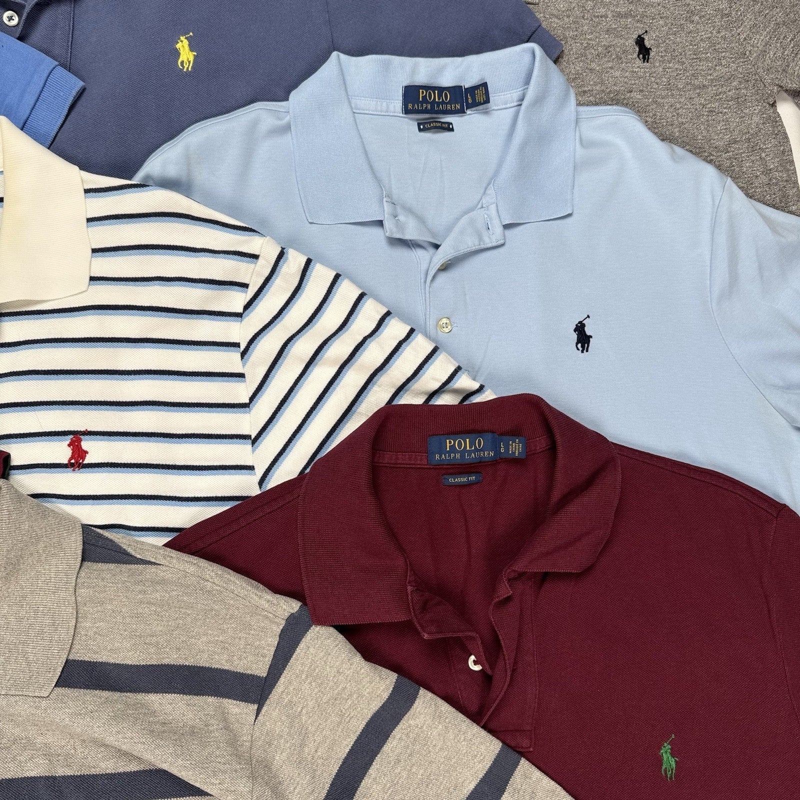 Lot of 10 Polo Ralph Lauren Short Sleeve Shirts Wholesale Box S,M,L