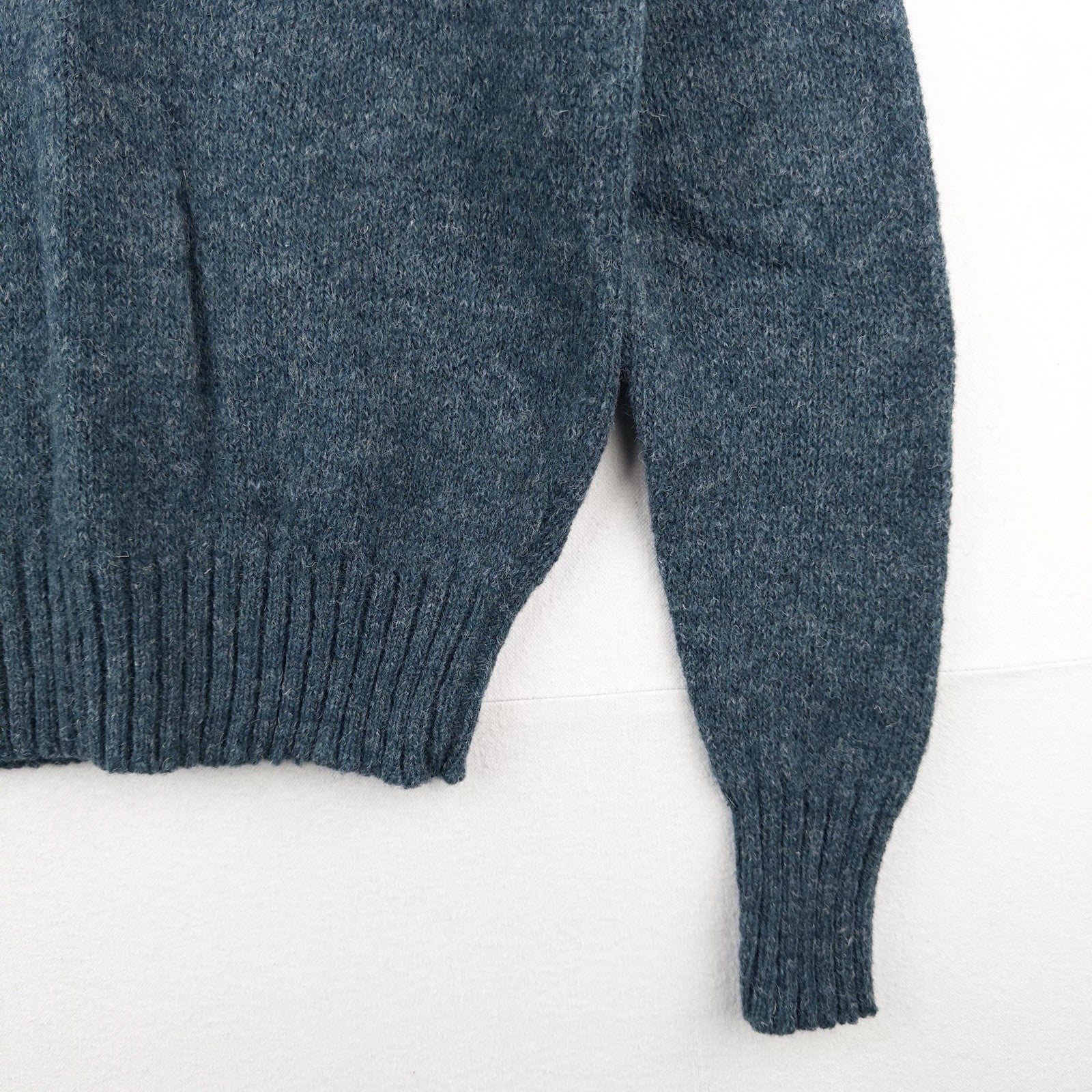 90’s Vtg Polo Ralph Lauren Men’s M 100% Wool Sweater Heathered Teal Blue Green