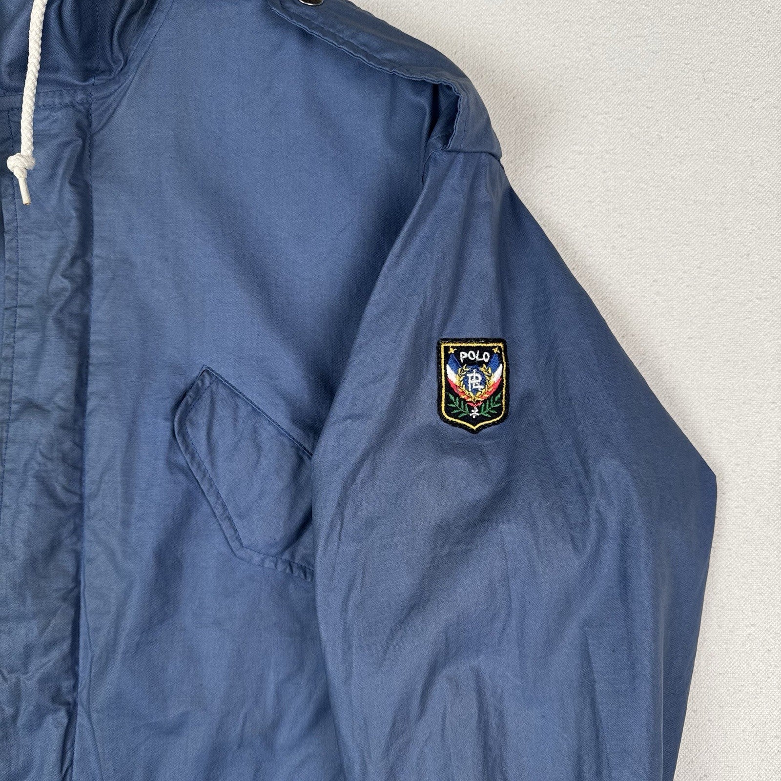 Vintage 80’s 90’s Ralph Lauren Military M-51 Jacket Mens XL Blue Cotton