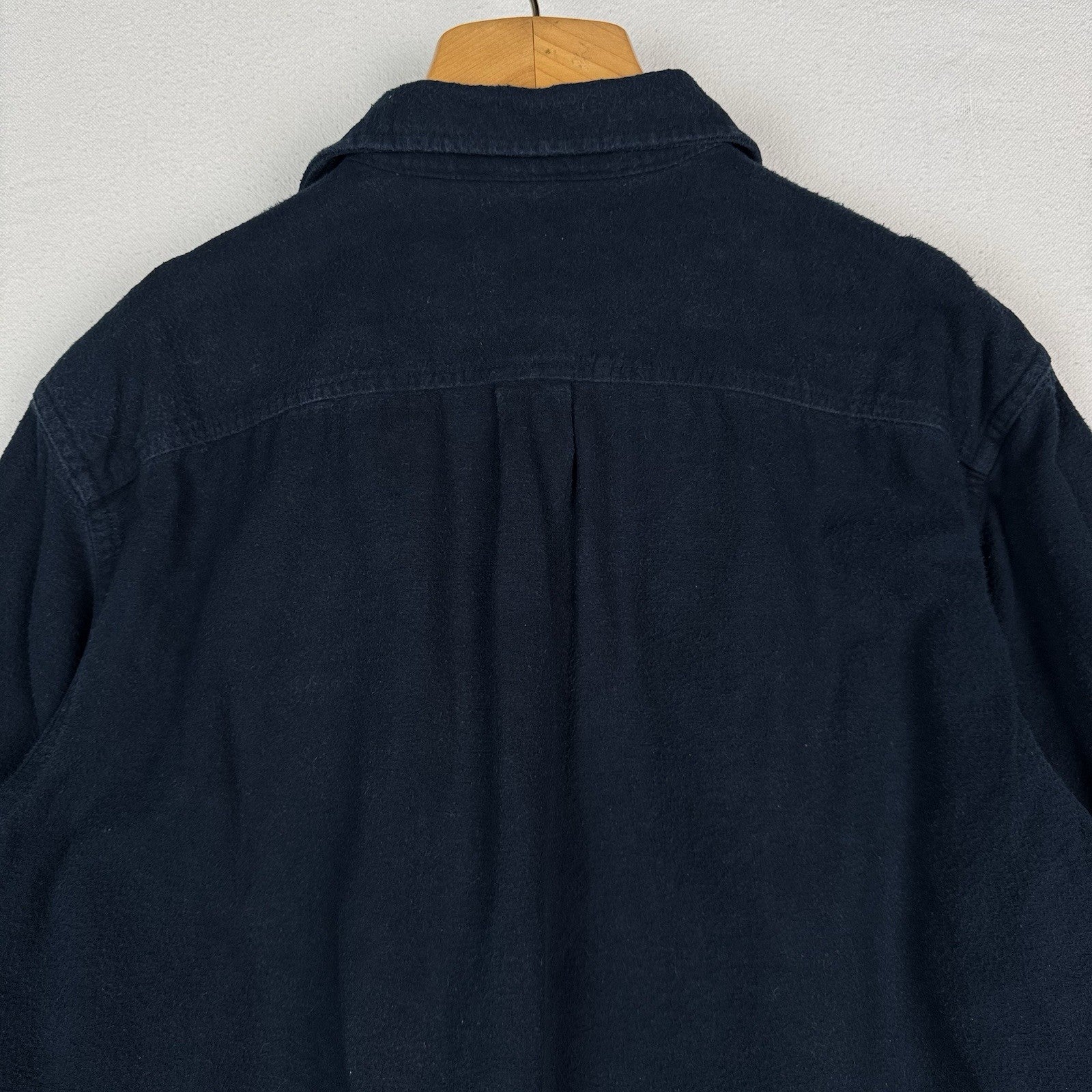 L.L. Bean Traditional Fit Men’s XL Tall Chamois Flannel Shirt Navy Blue