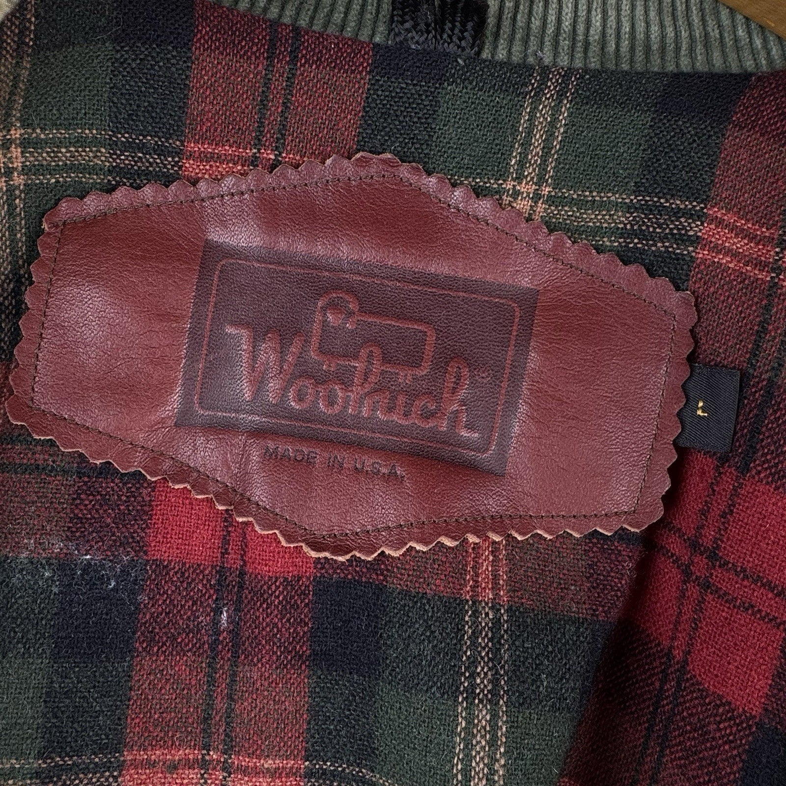 80’s Vtg Woolrich L Weatherproof Flannel Wool Lined Blanket Barn Jacket Coat USA