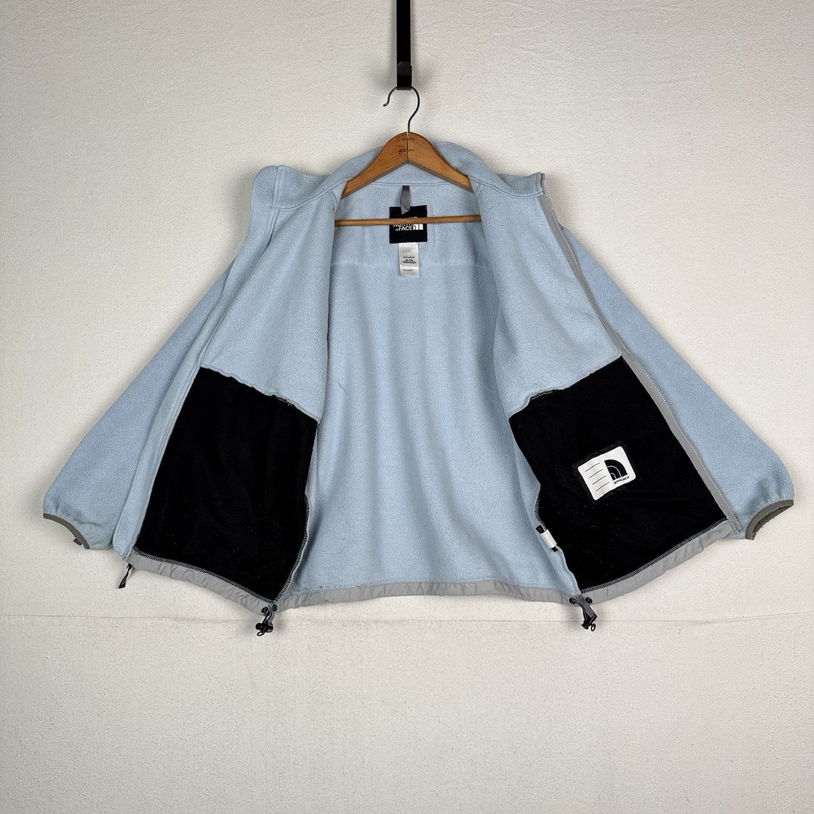 The North Face Youth X-Large XL Blue Gray Fleece Full Zip Jacket