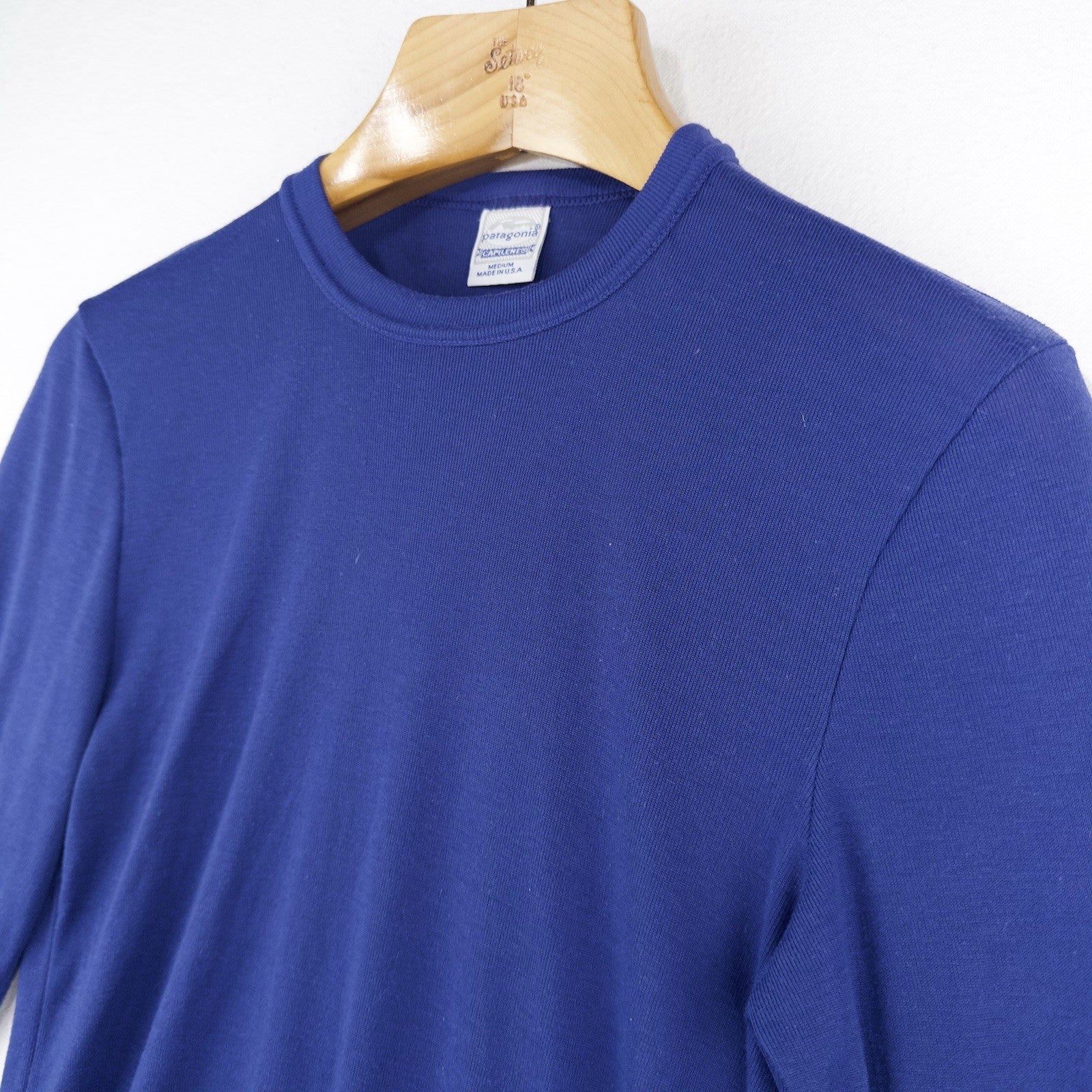 70’s Vtg Patagonia Capilene Shirt Men’s Medium Blue Long Sleeve Thin Made In USA